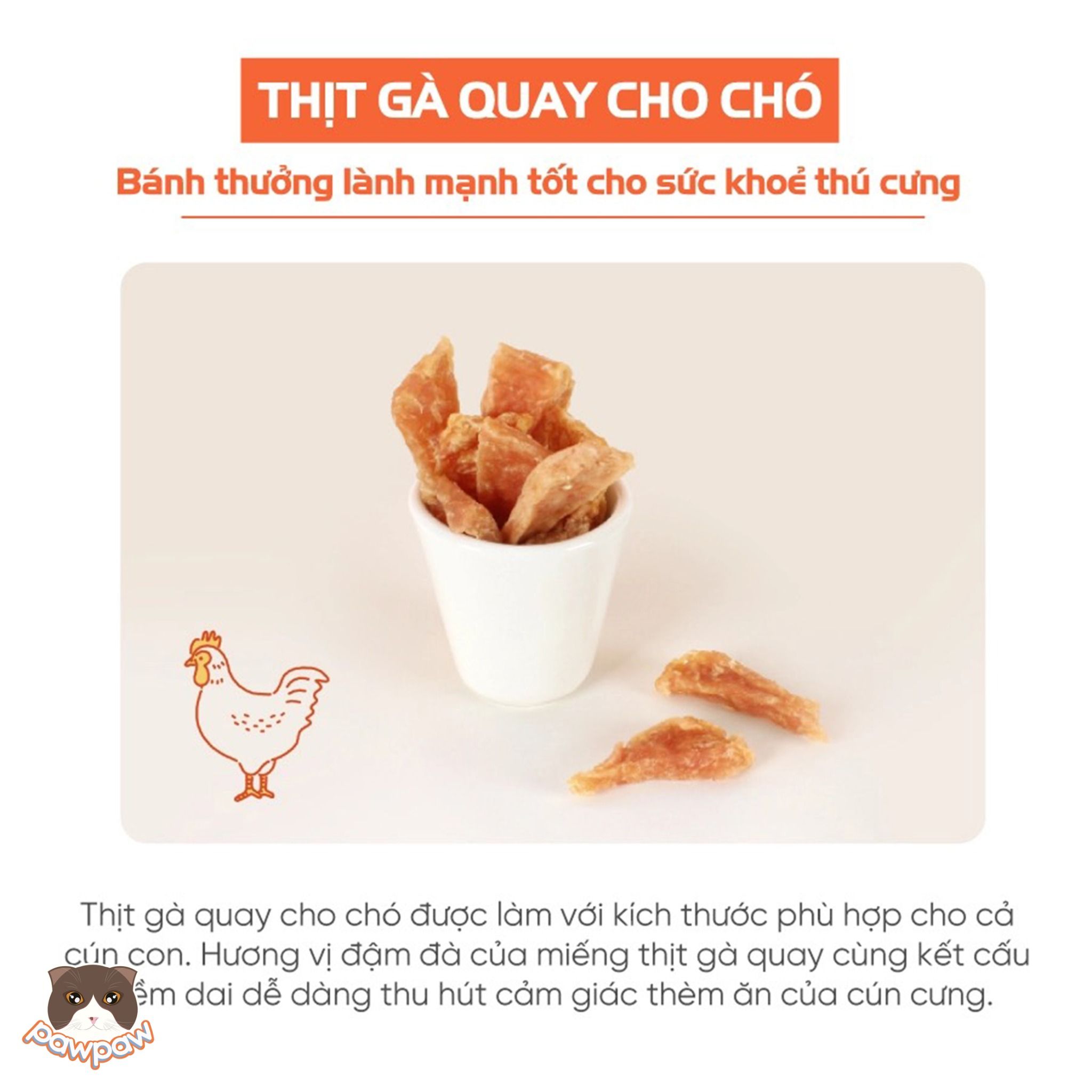 Thịt gà quay Natural Core 70g cho chó