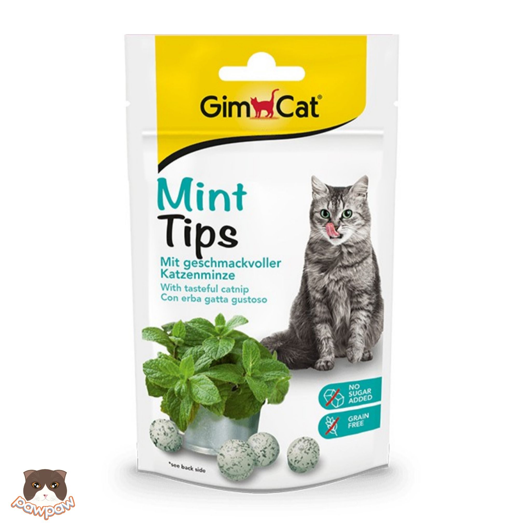  Snack vị bạc hà giảm stress Gimcat Mint Tips 40g cho mèo 