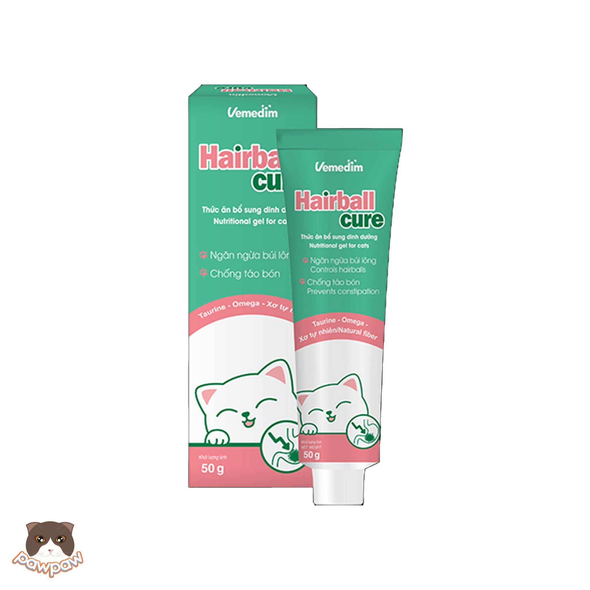 Gel tiêu búi lông Hairball Cure 50g cho mèo