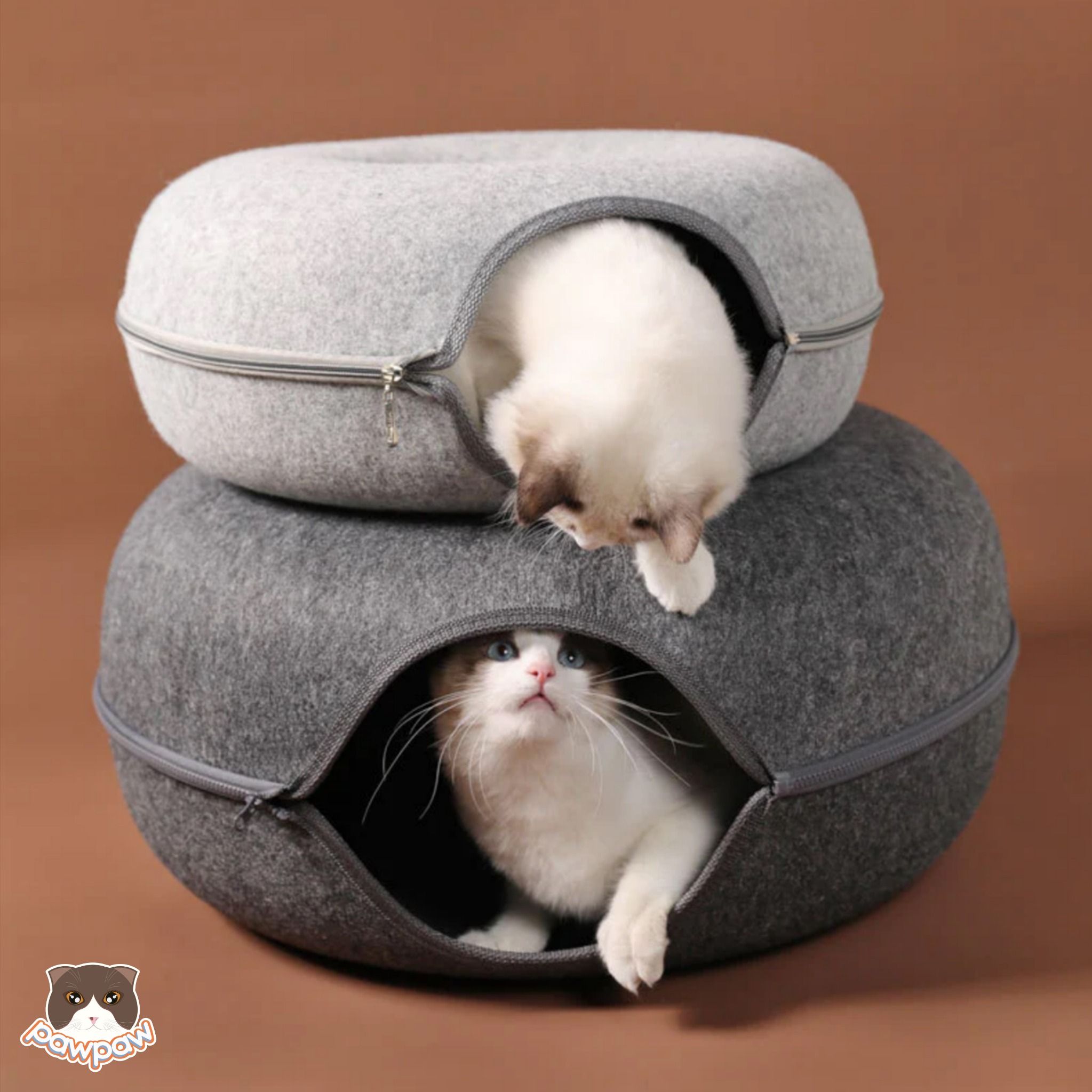 Đồ chơi hầm trú ẩn bằng nỉ cho mèo