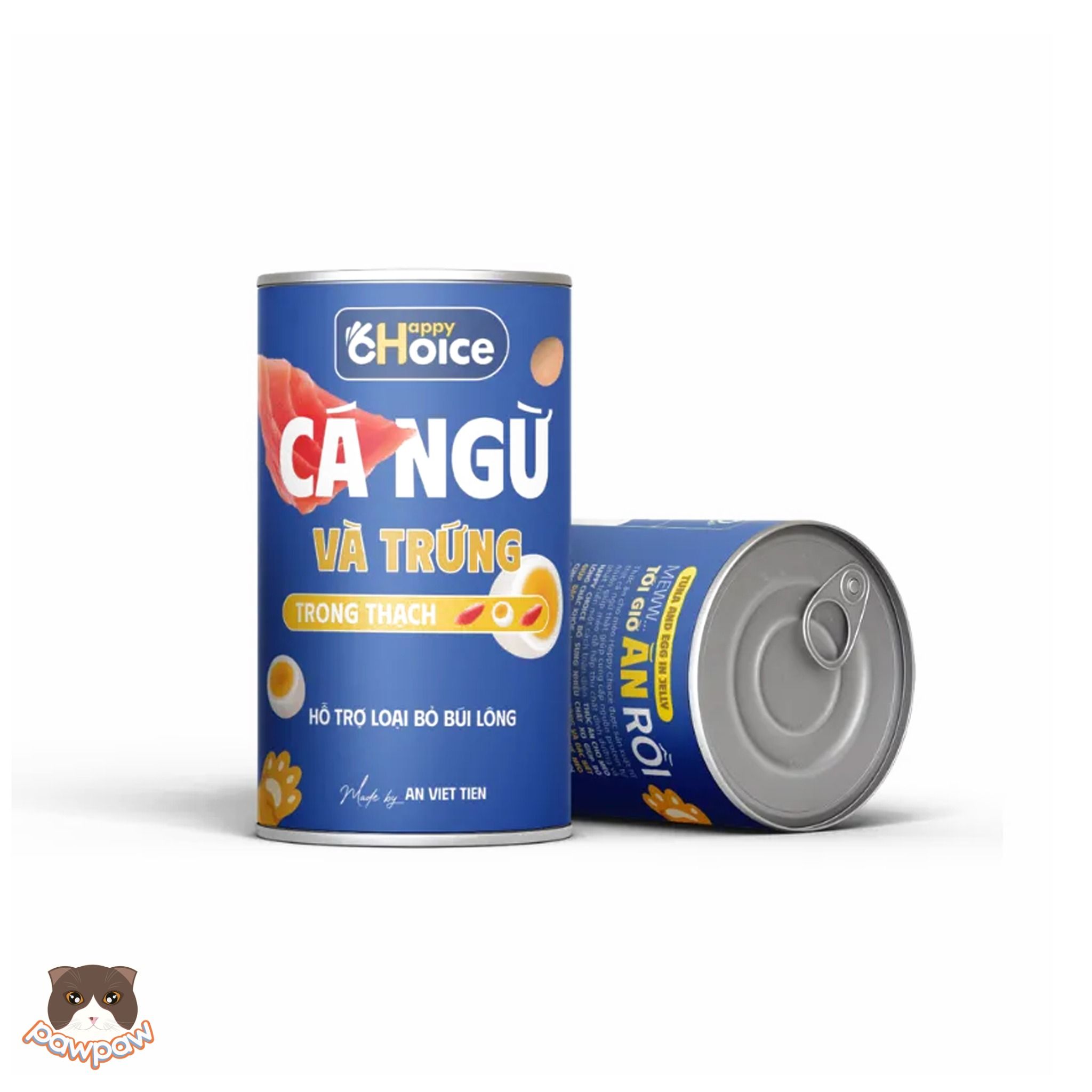 Pate cá ngừ nhiều vị Happy Choice 400g cho mèo