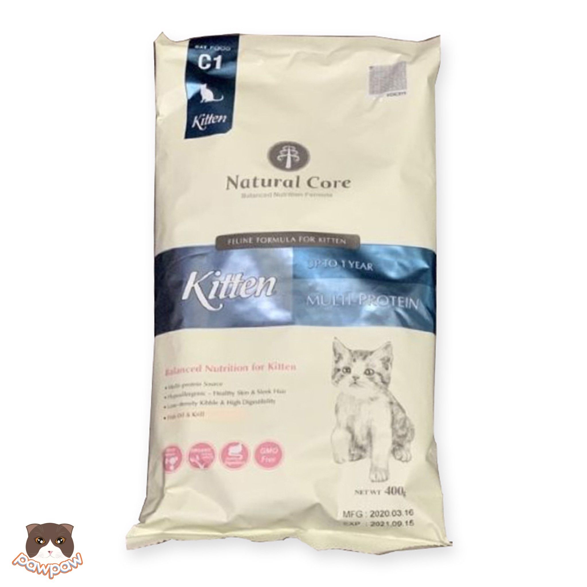  Hạt Natural Core Kitten gói 400g cho mèo con 