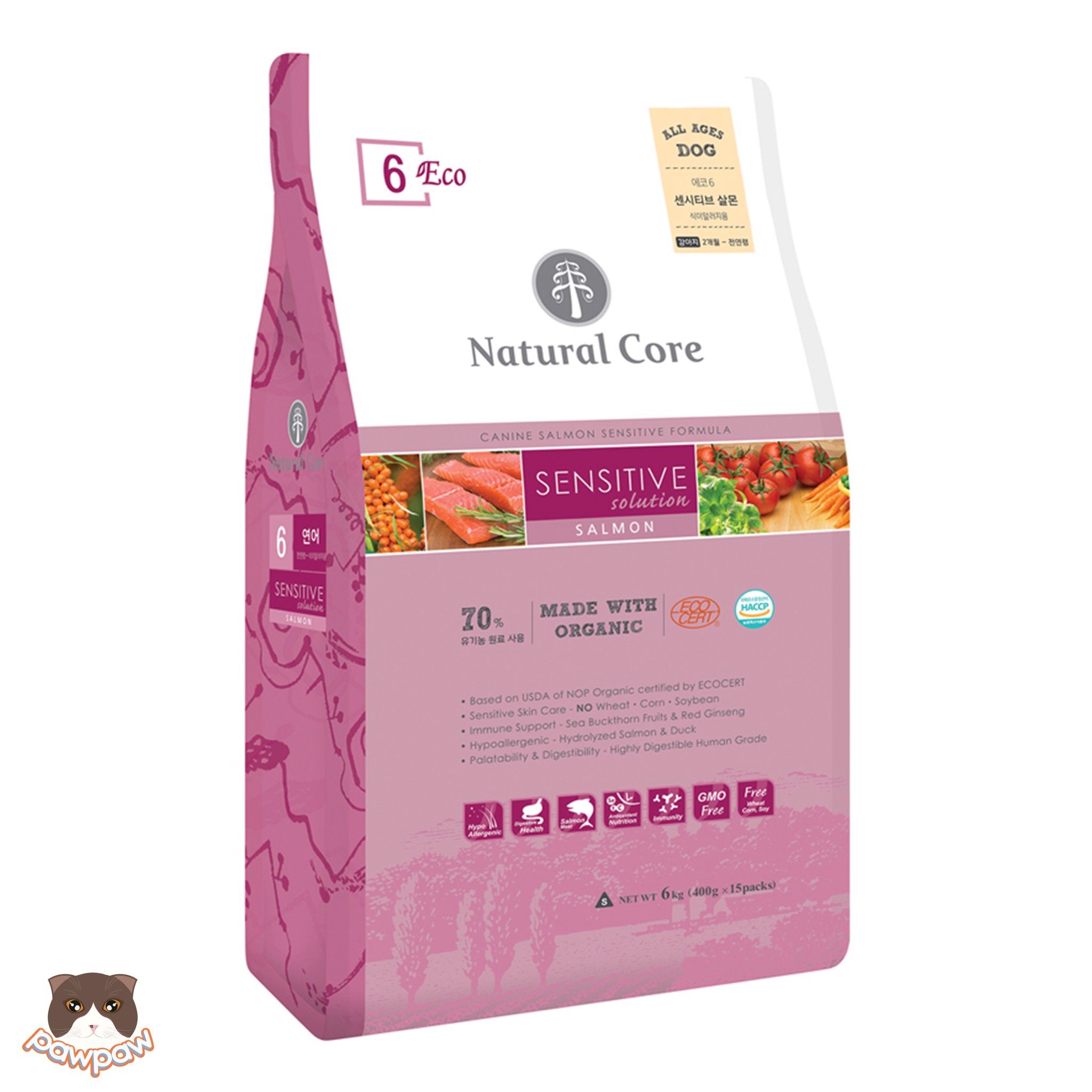 Hạt Natural Core Sensitive vị cá hồi cho chó da nhạy cảm