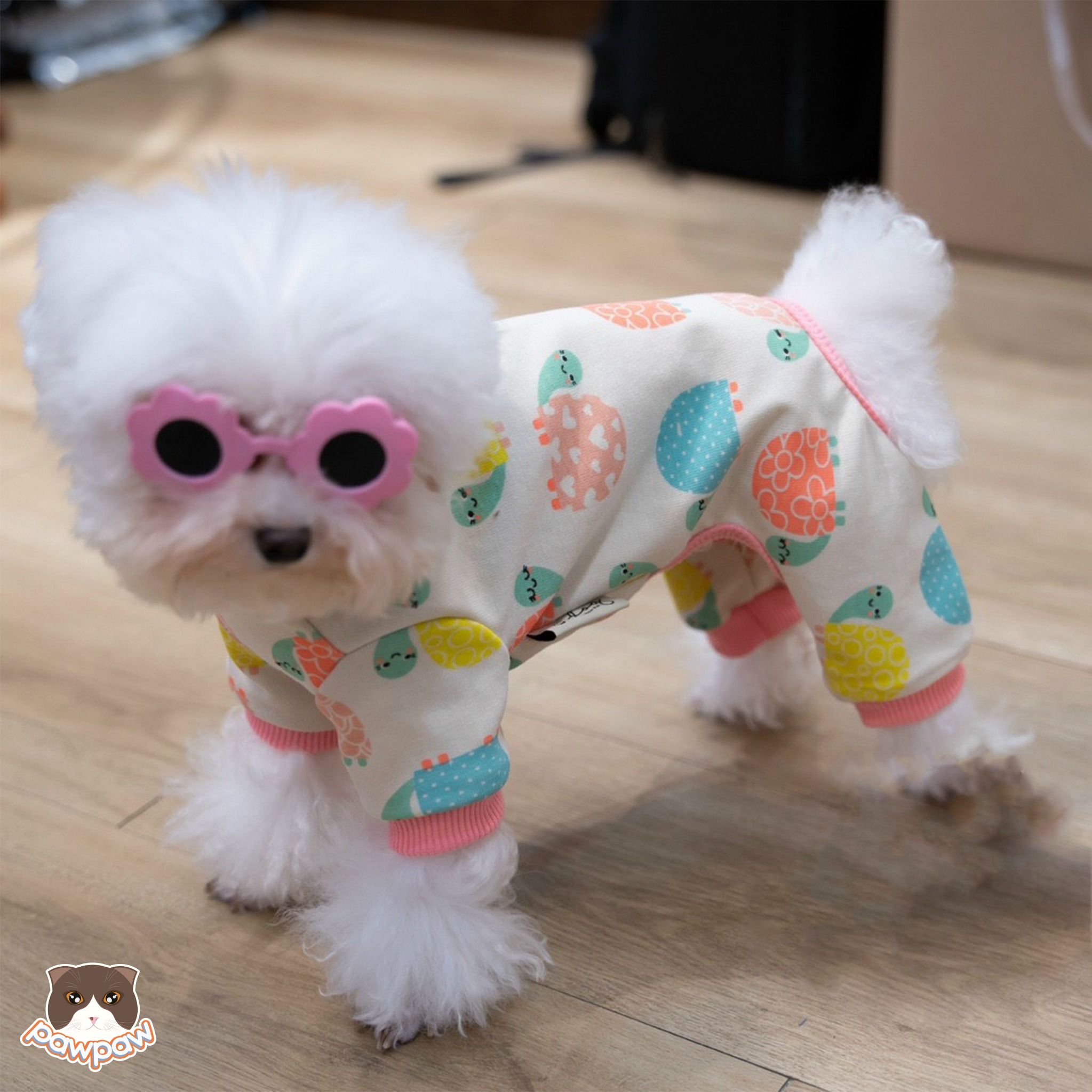 Jumpsuit hình rùa cho chó mèo