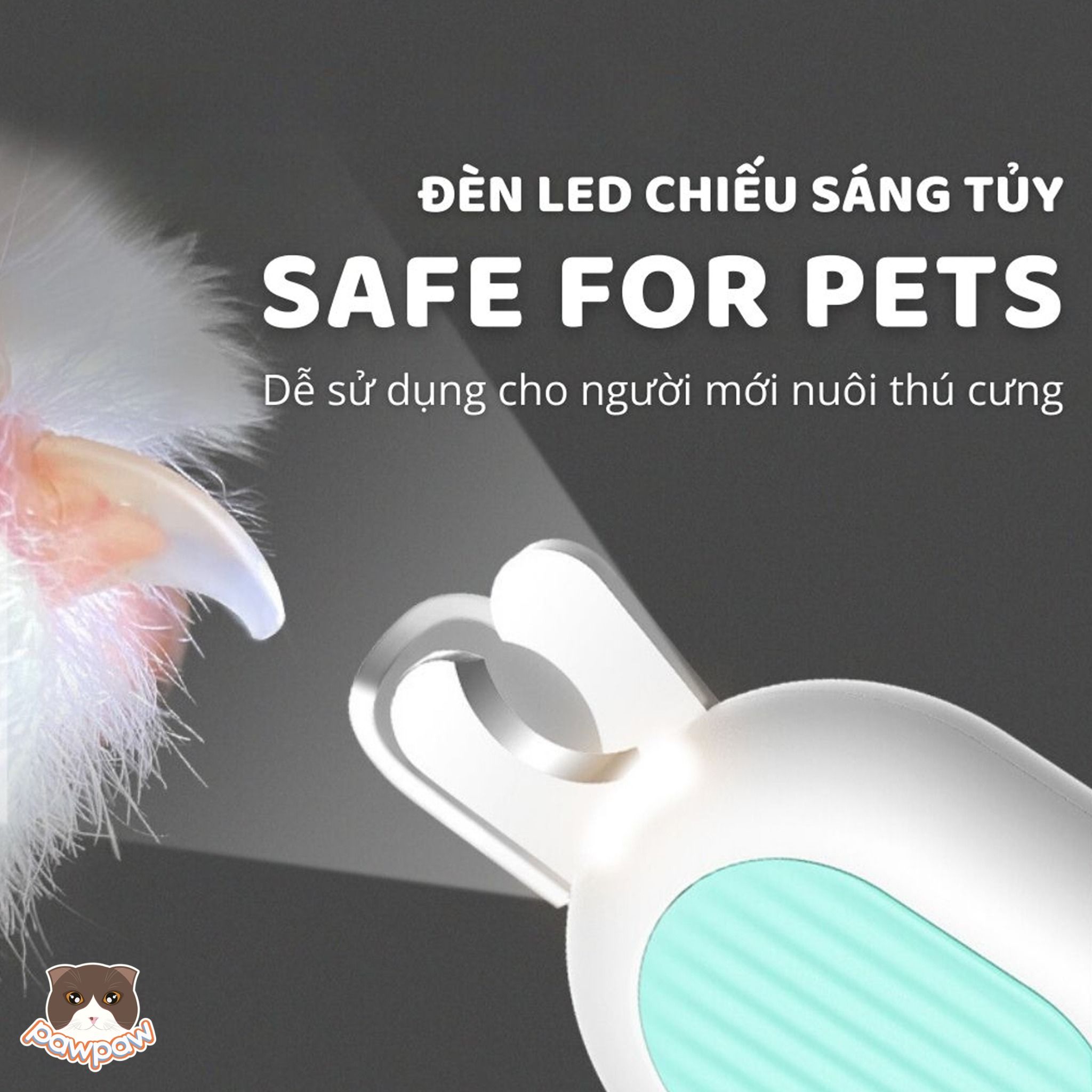 Kềm cắt móng đèn LED Pro cho chó mèo