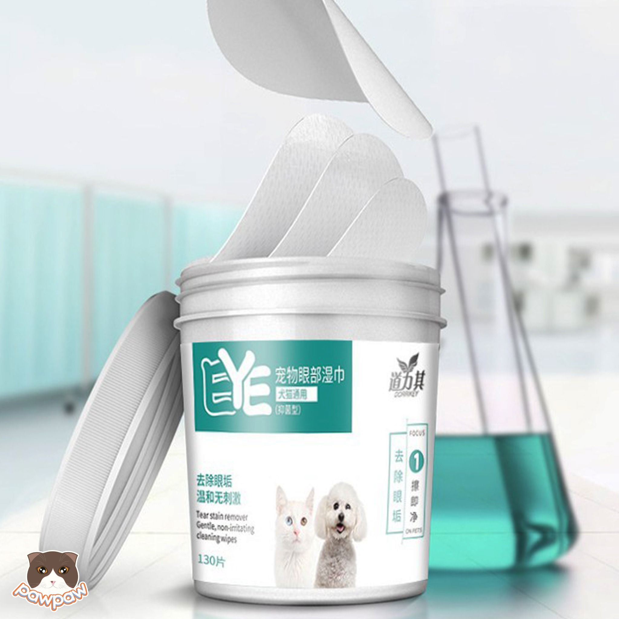 Khăn lau vết ố mắt cho chó mèo