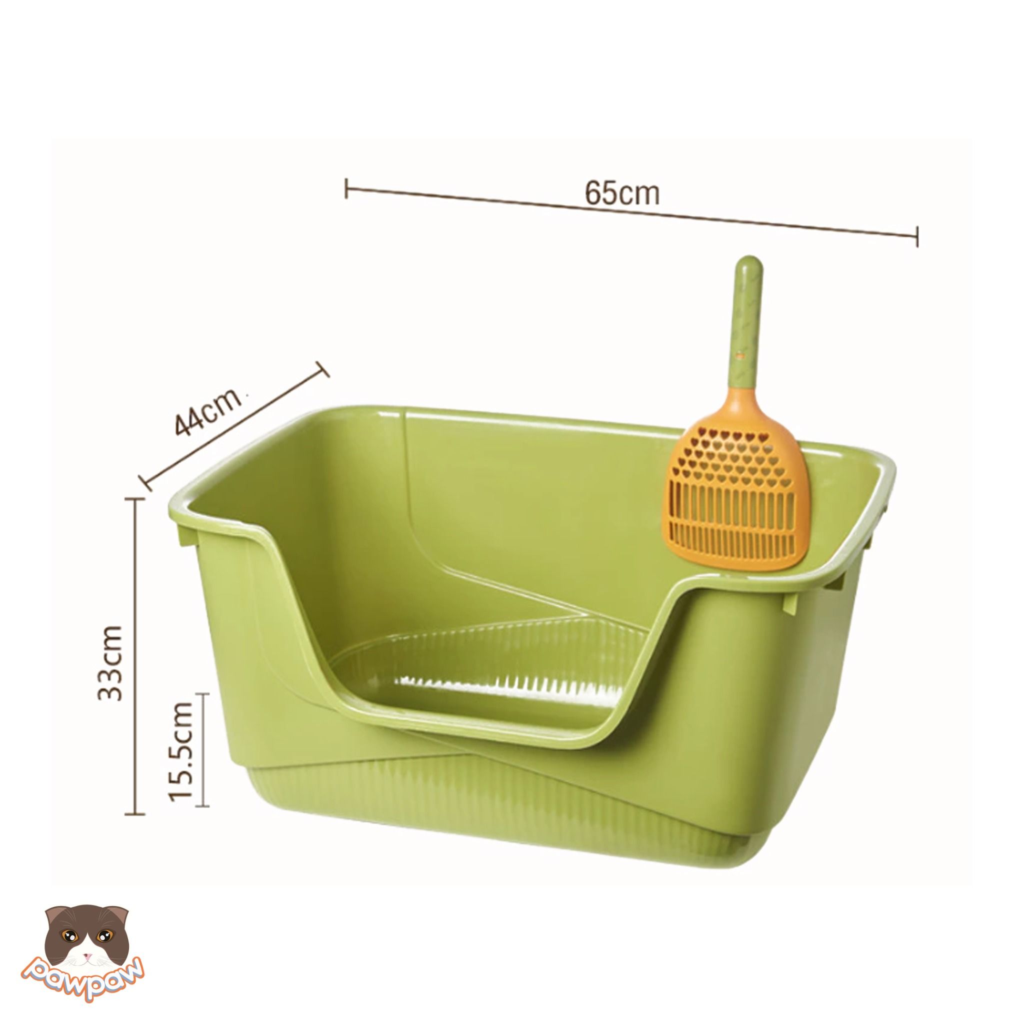 Khay vệ sinh lớn lòng sâu cho mèo