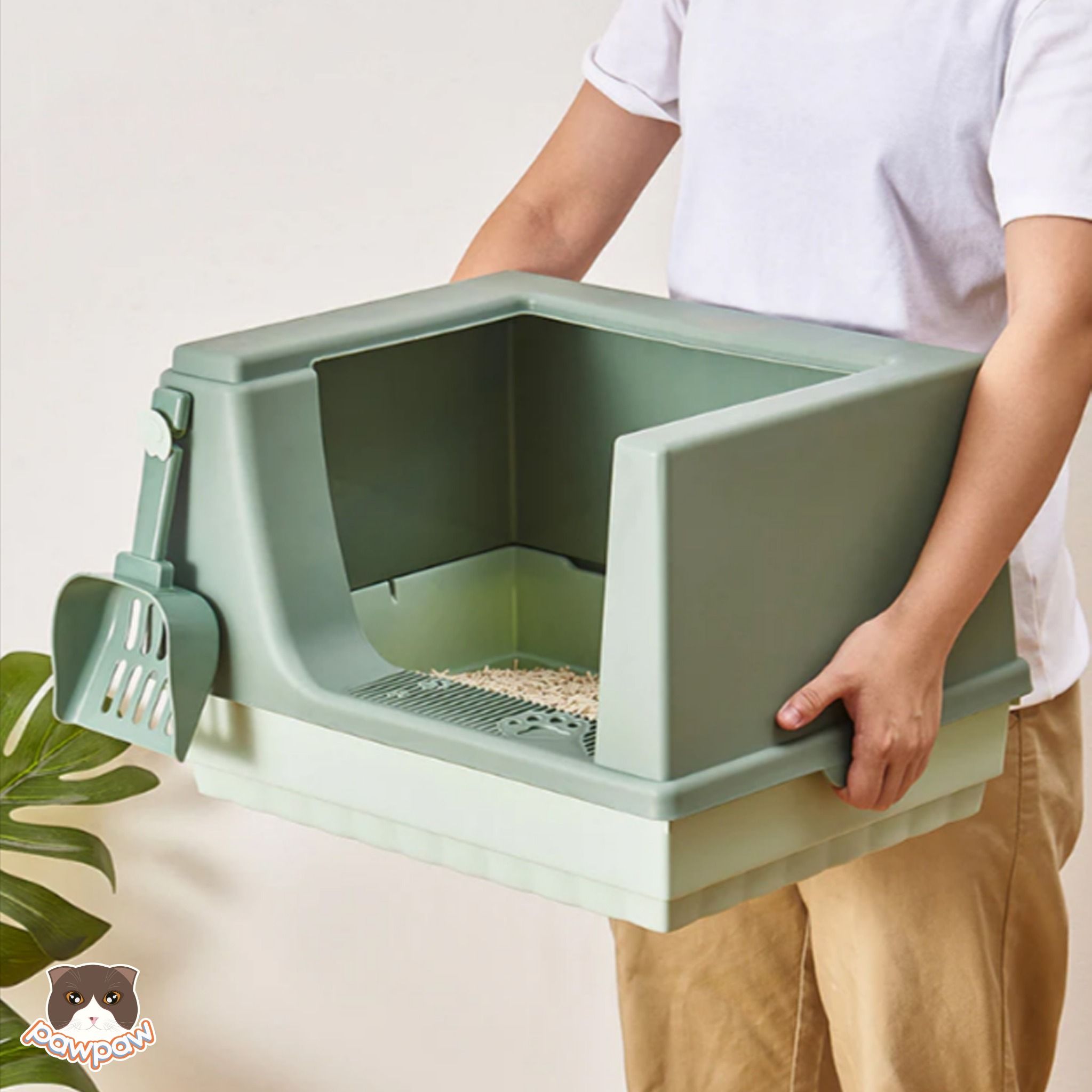 Khay vệ sinh chống văng cho mèo