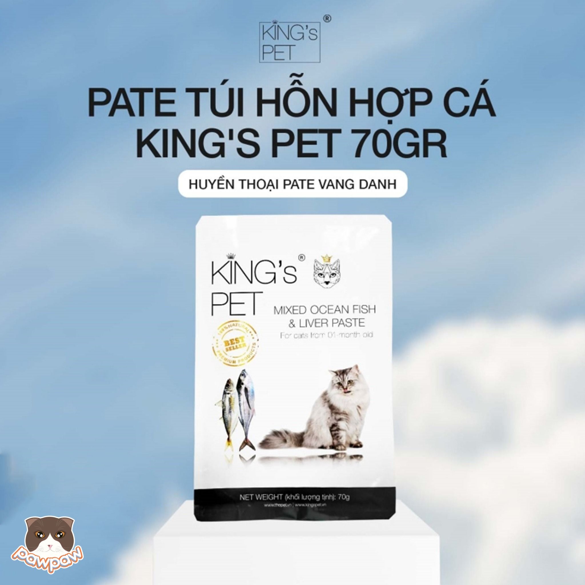  Pate King's Pet gói 70g cho chó mèo 