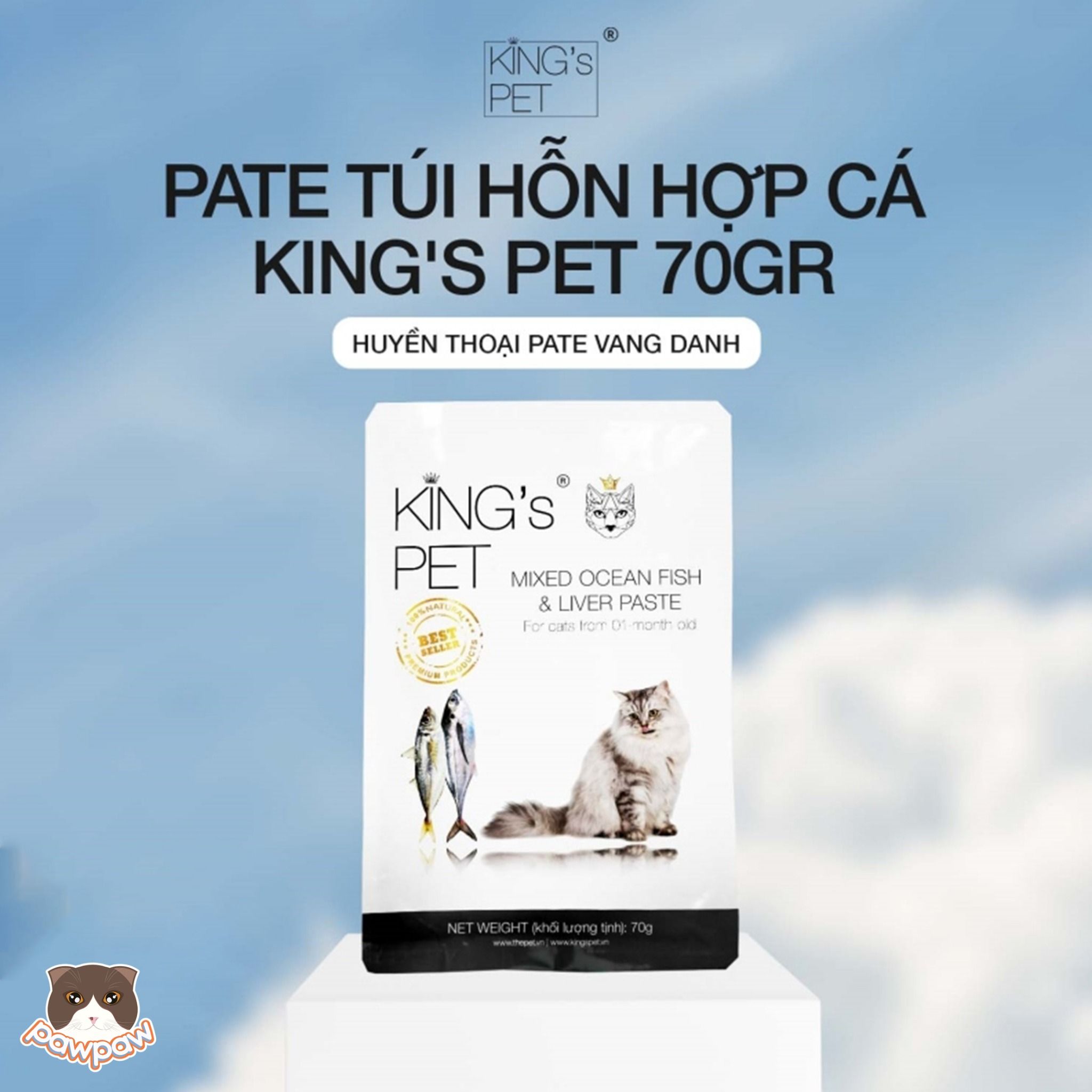 Pate King's Pet gói 70g cho chó mèo