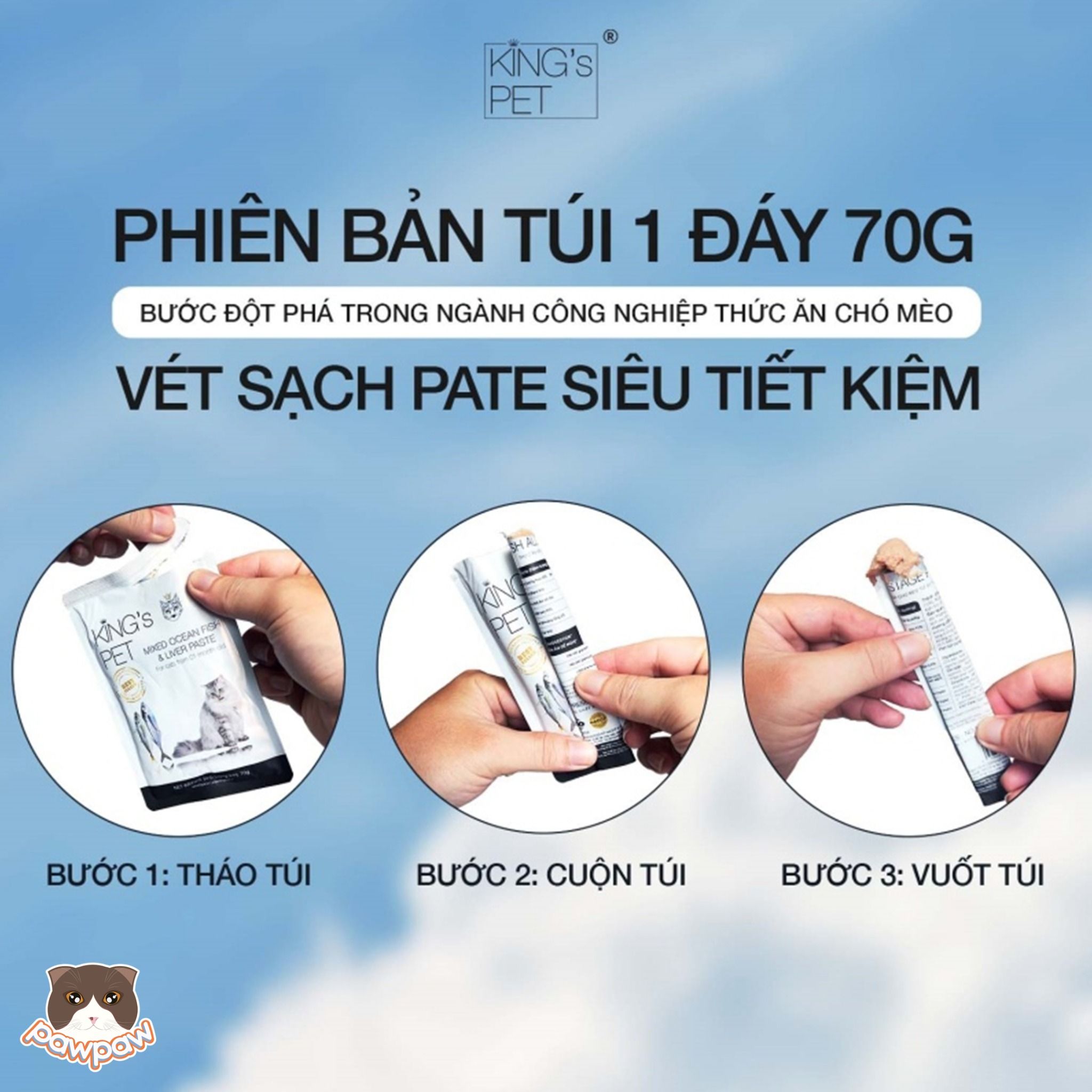  Pate King's Pet gói 70g cho chó mèo 