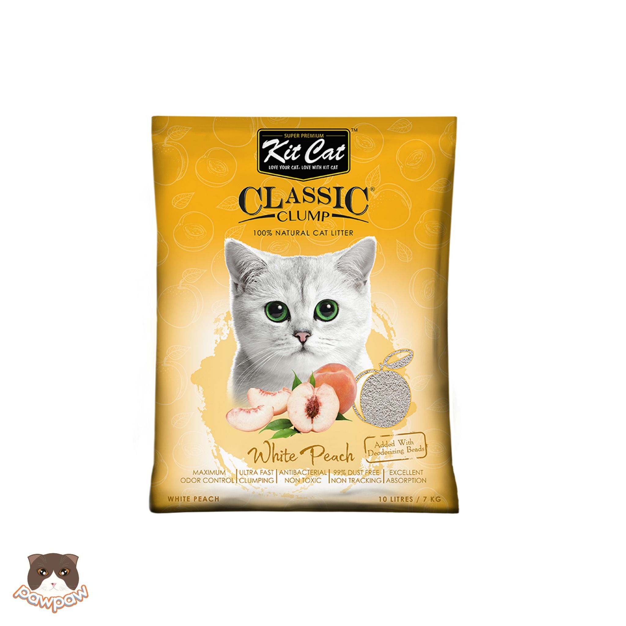  Cát đất sét Kitcat Classic 10L cho mèo 