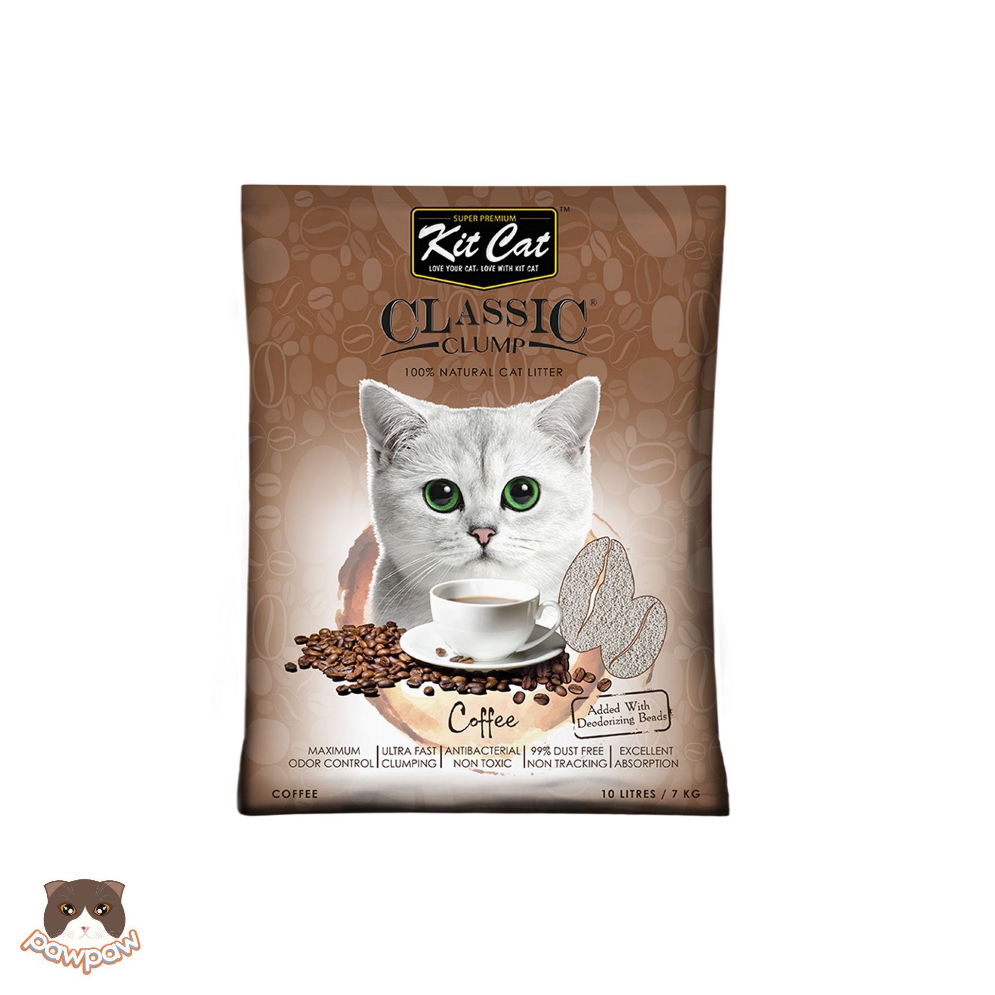  Cát đất sét Kitcat Classic 10L cho mèo 