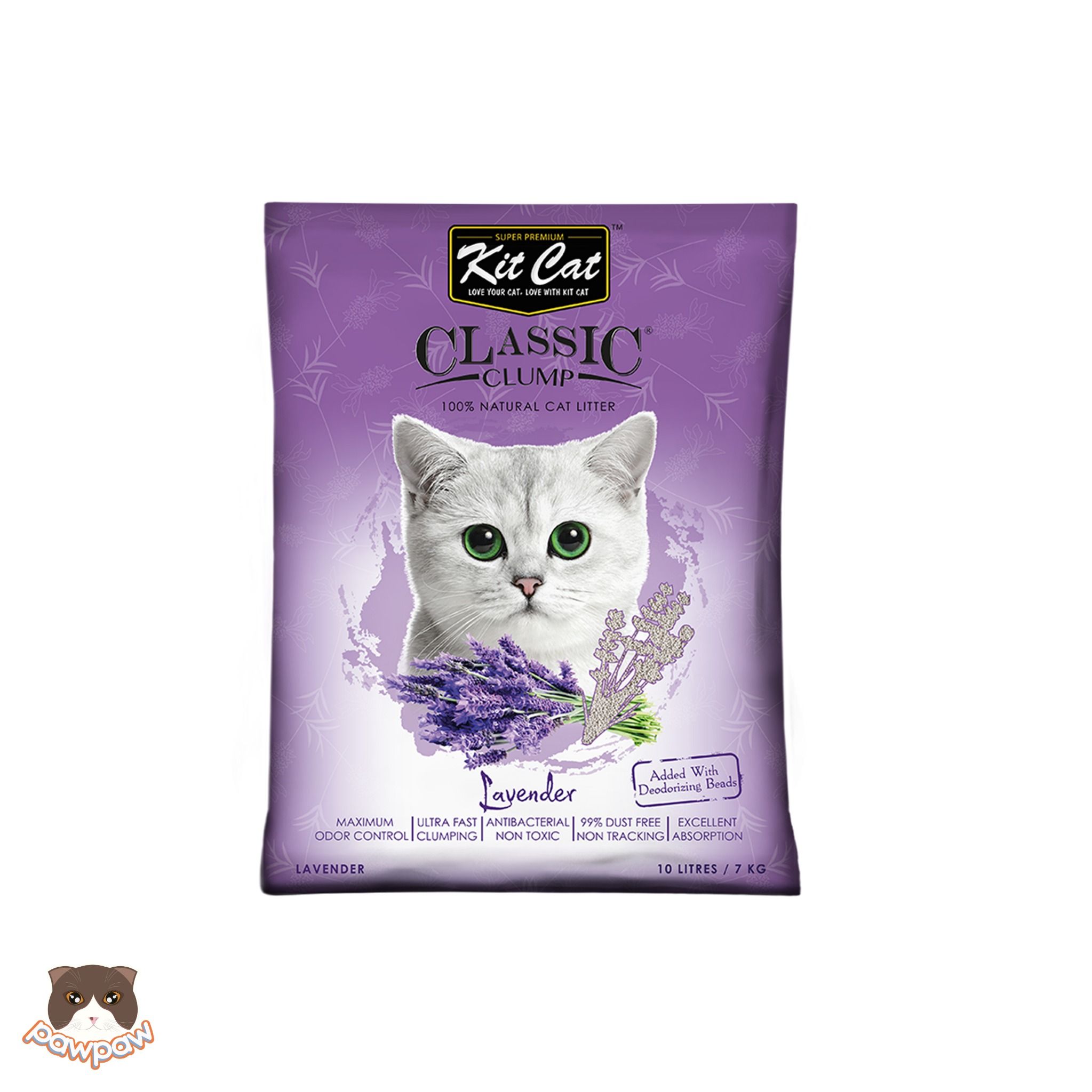 Cát đất sét Kitcat Classic 10L cho mèo