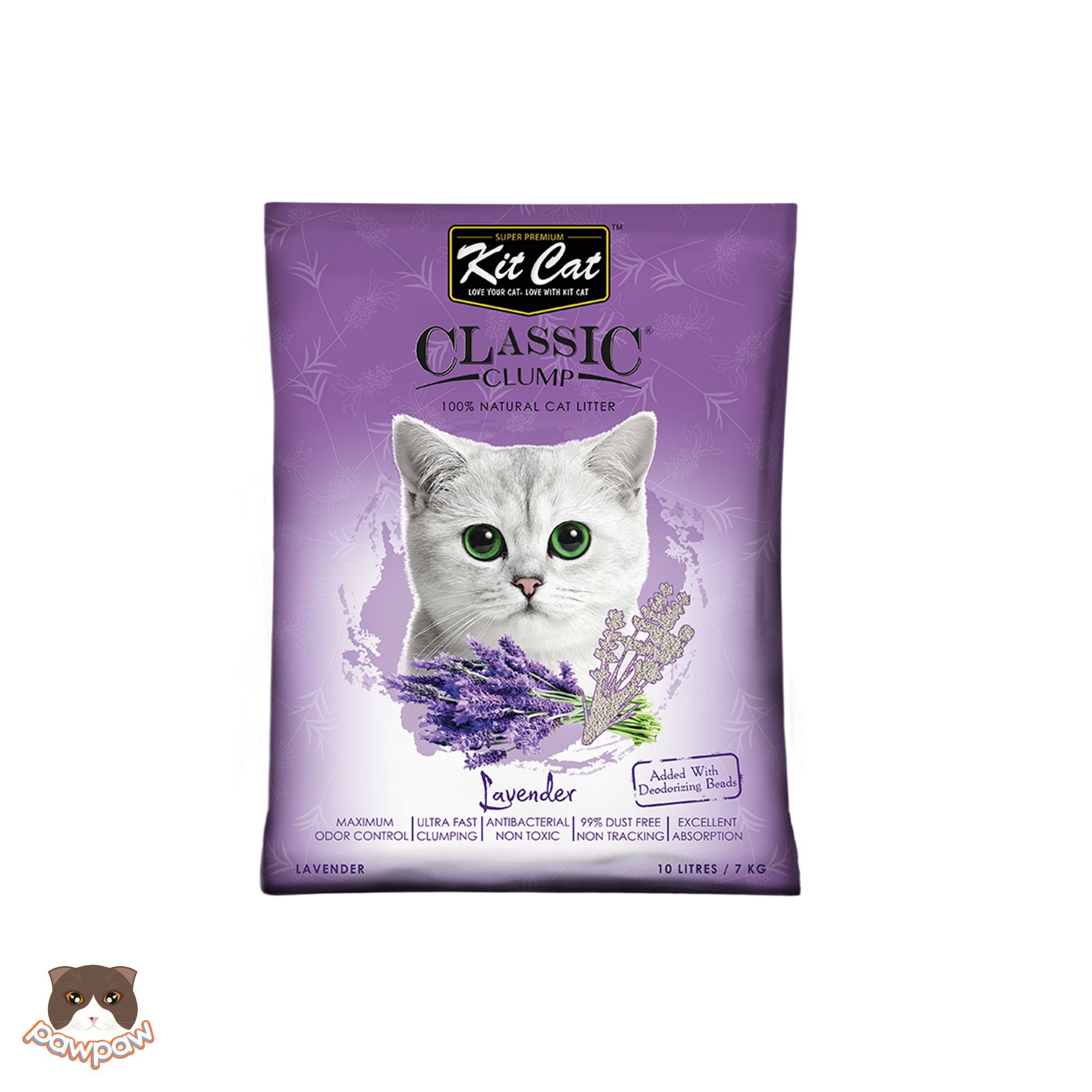  Cát đất sét Kitcat Classic 10L cho mèo 