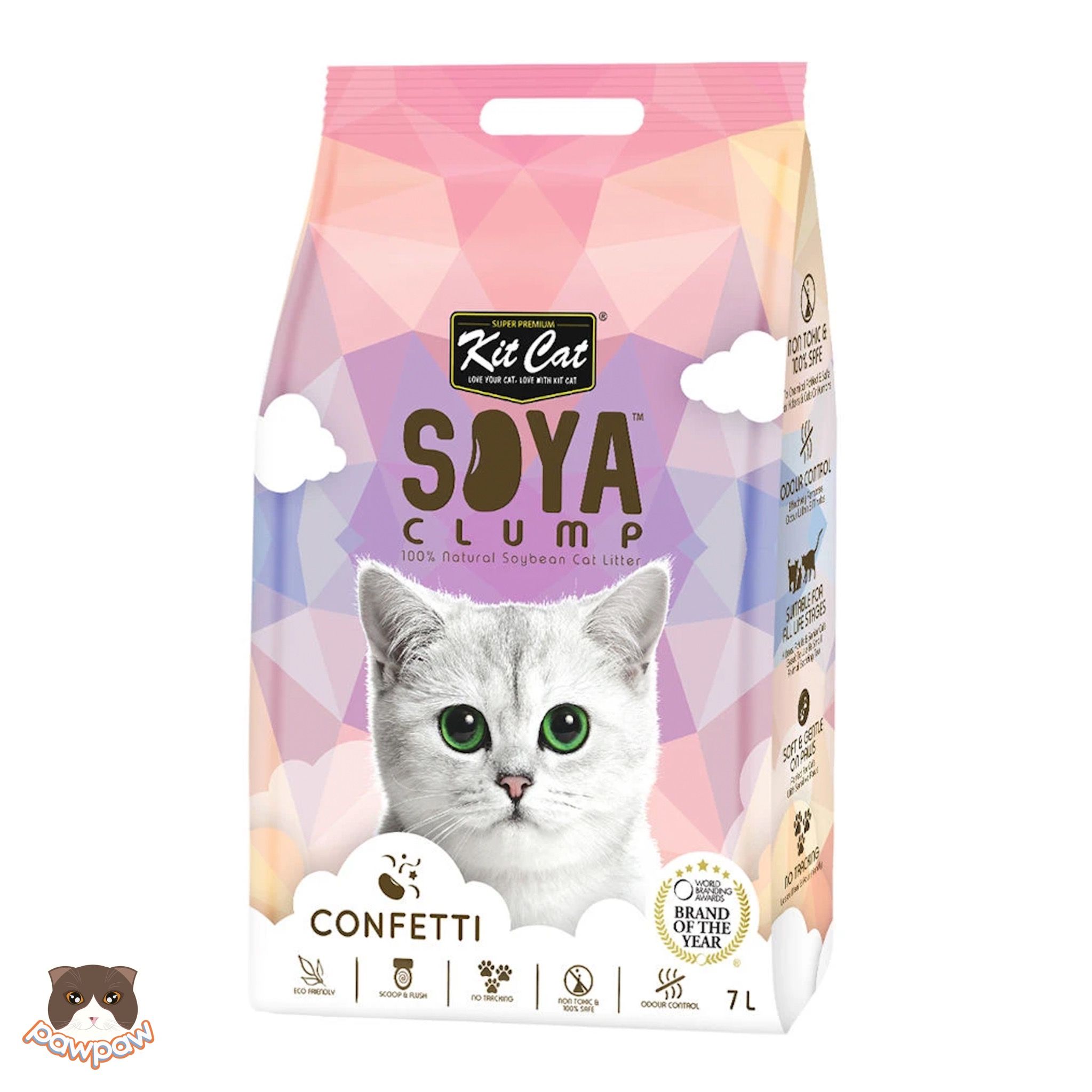  Cát đậu nành Soya Clump Kitcat 7L cho mèo 