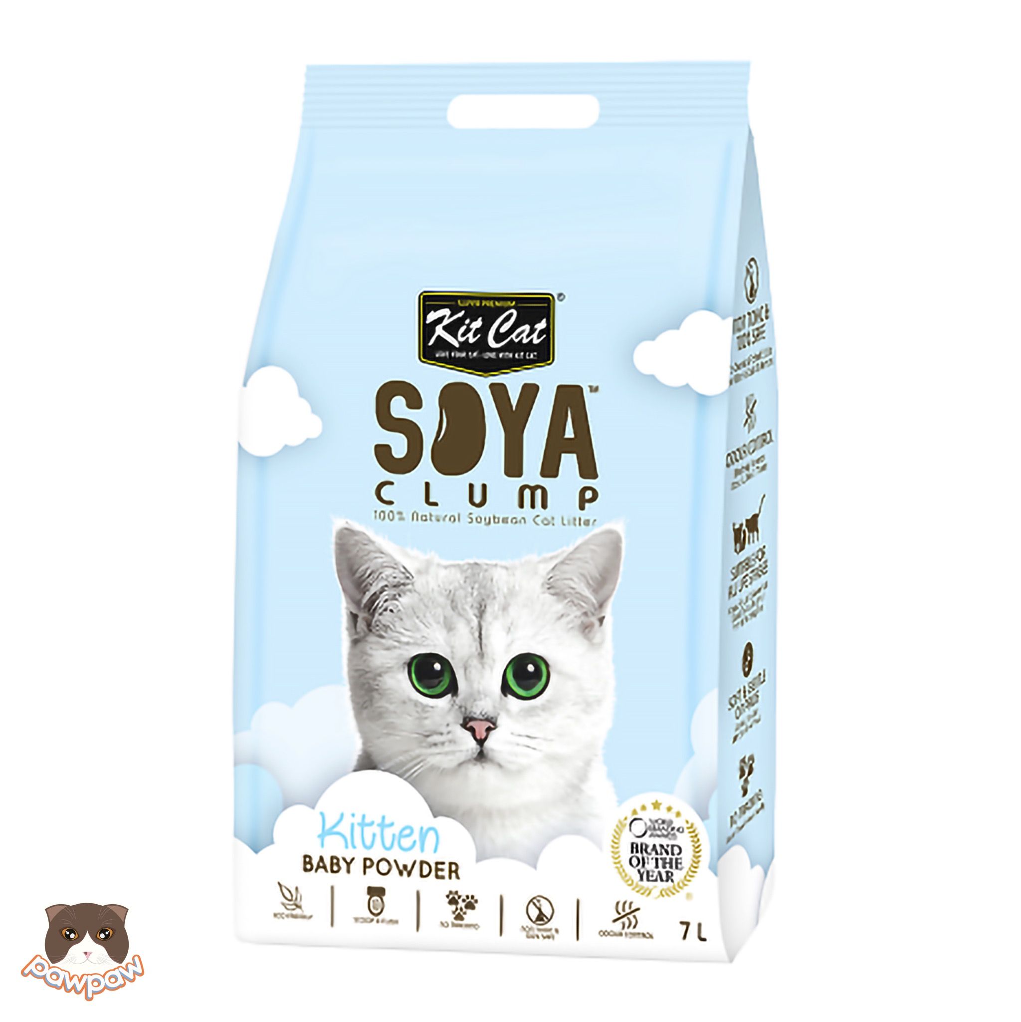  Cát đậu nành Soya Clump Kitcat 7L cho mèo 