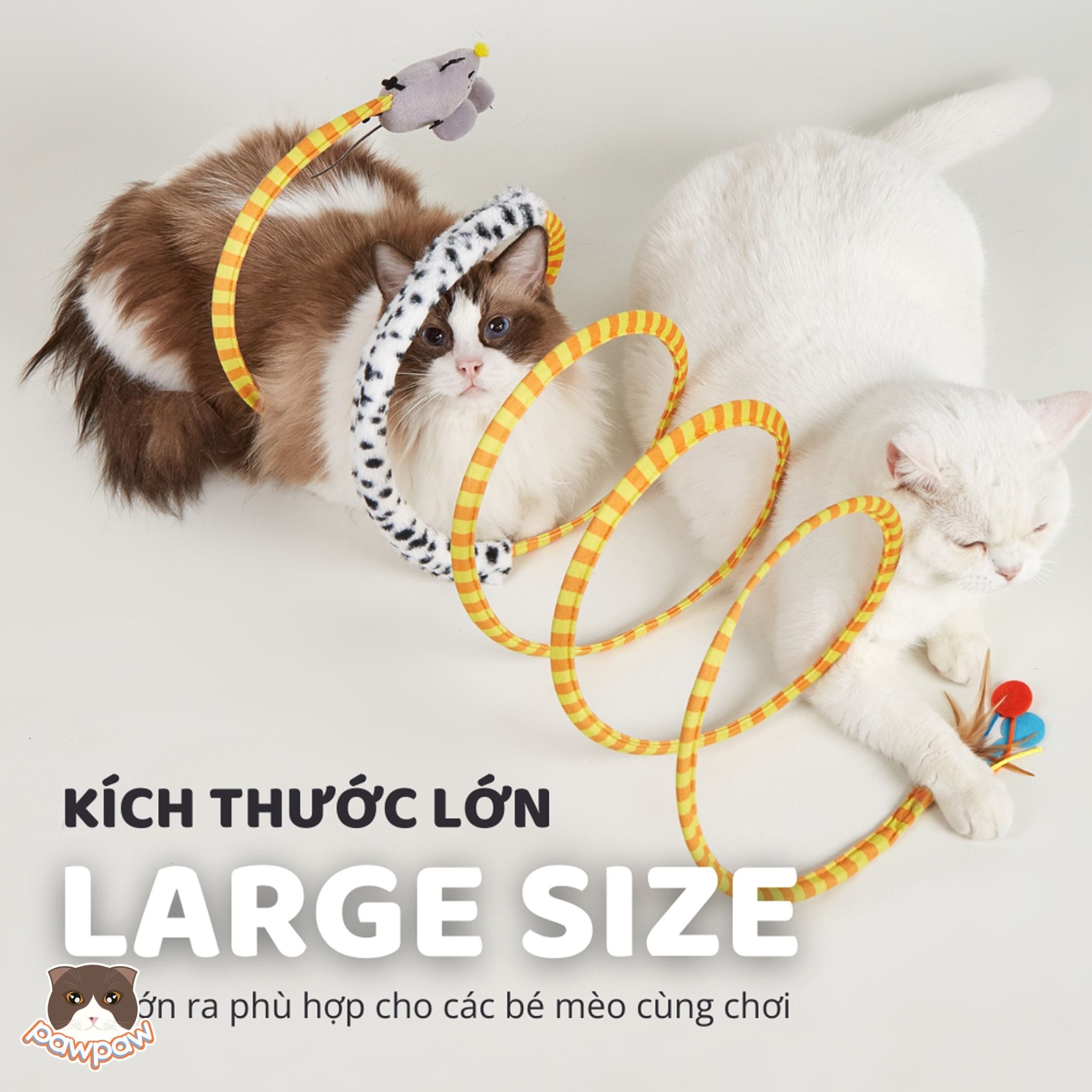 Đồ chơi hầm xoắn ốc vui nhộn FOFOS cho mèo