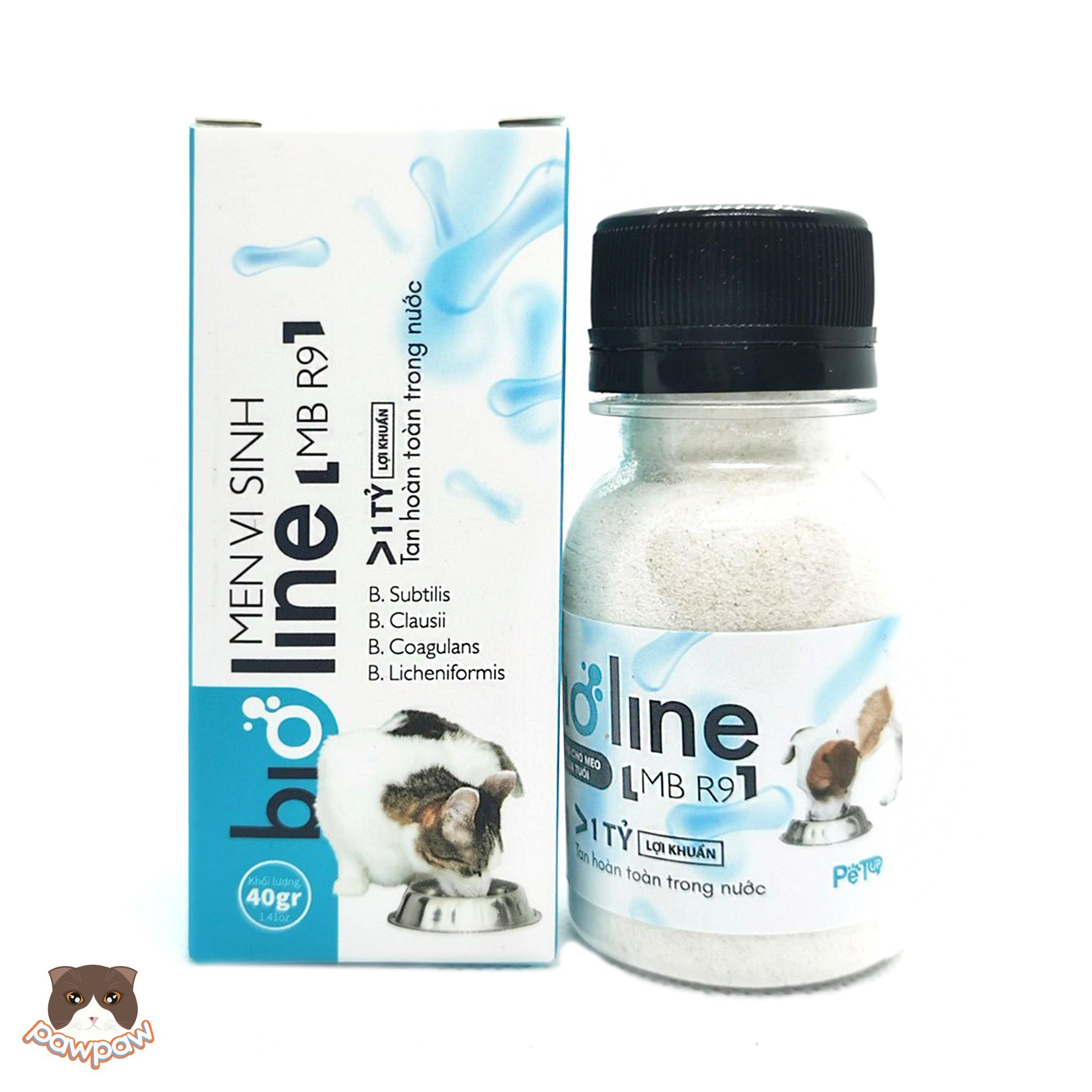 Men vi sinh Bioline 40g cho chó mèo