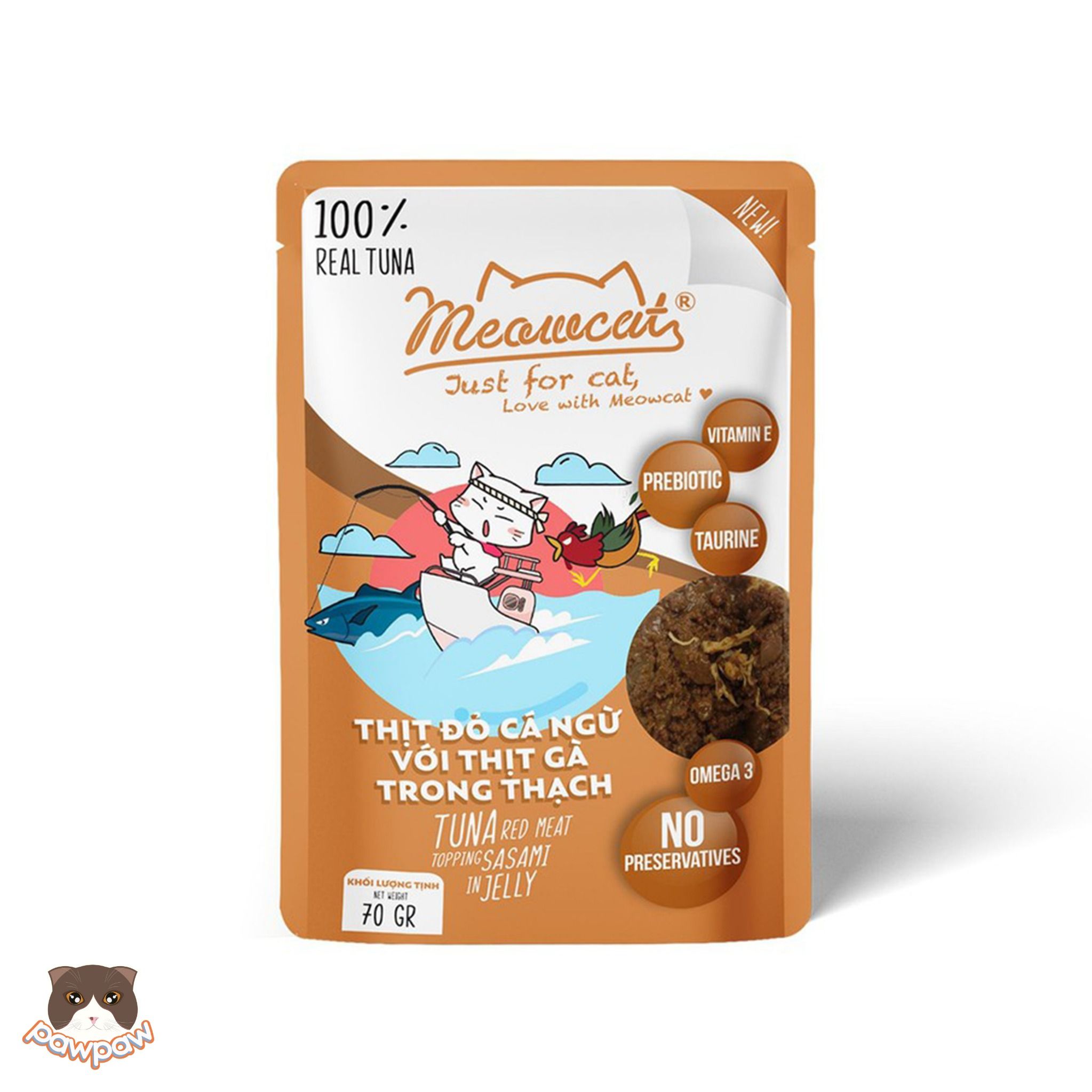 Pate Meowcats Jelly 70g nhiều vị cho mèo