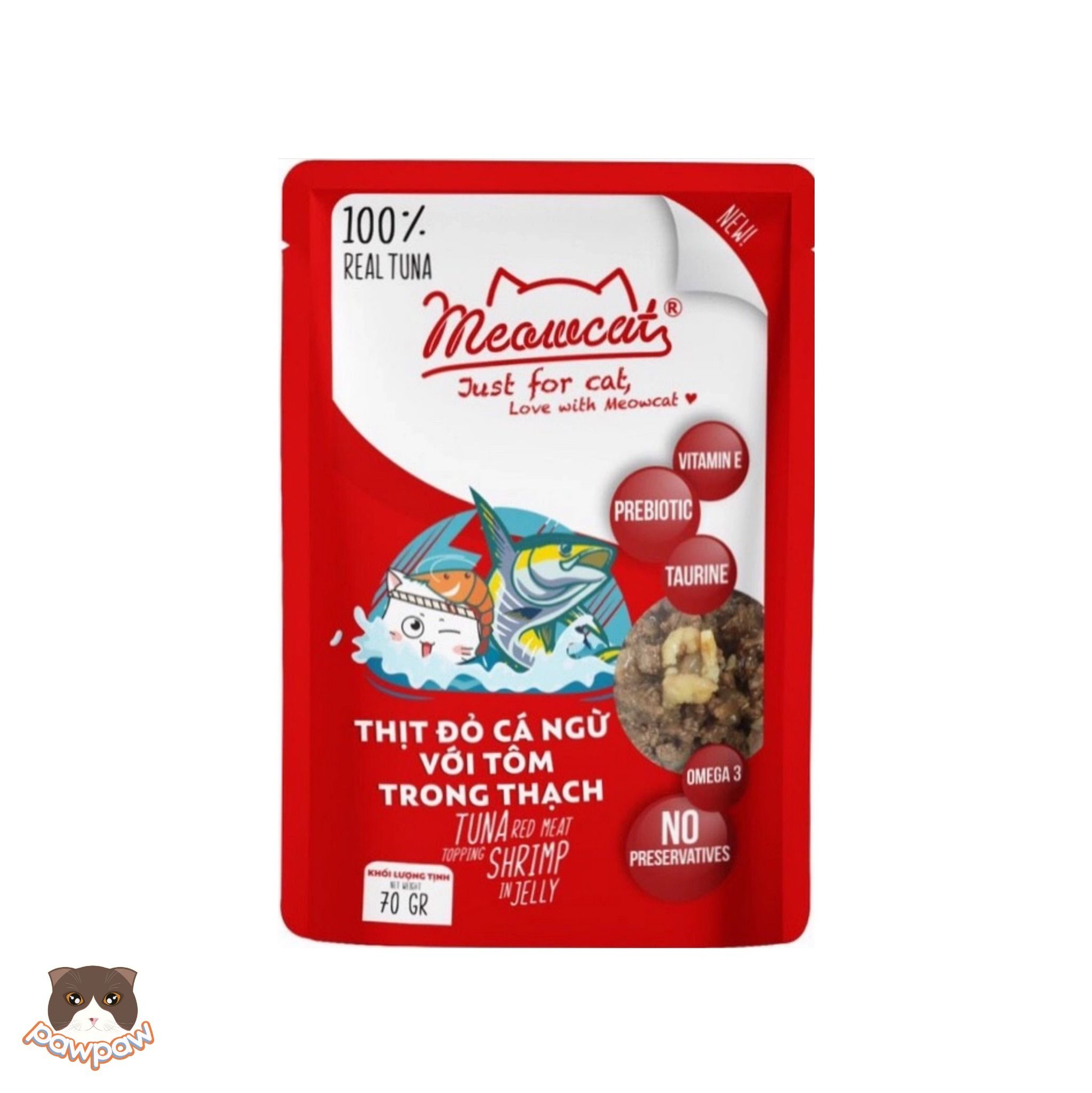 Pate Meowcats Jelly 70g nhiều vị cho mèo