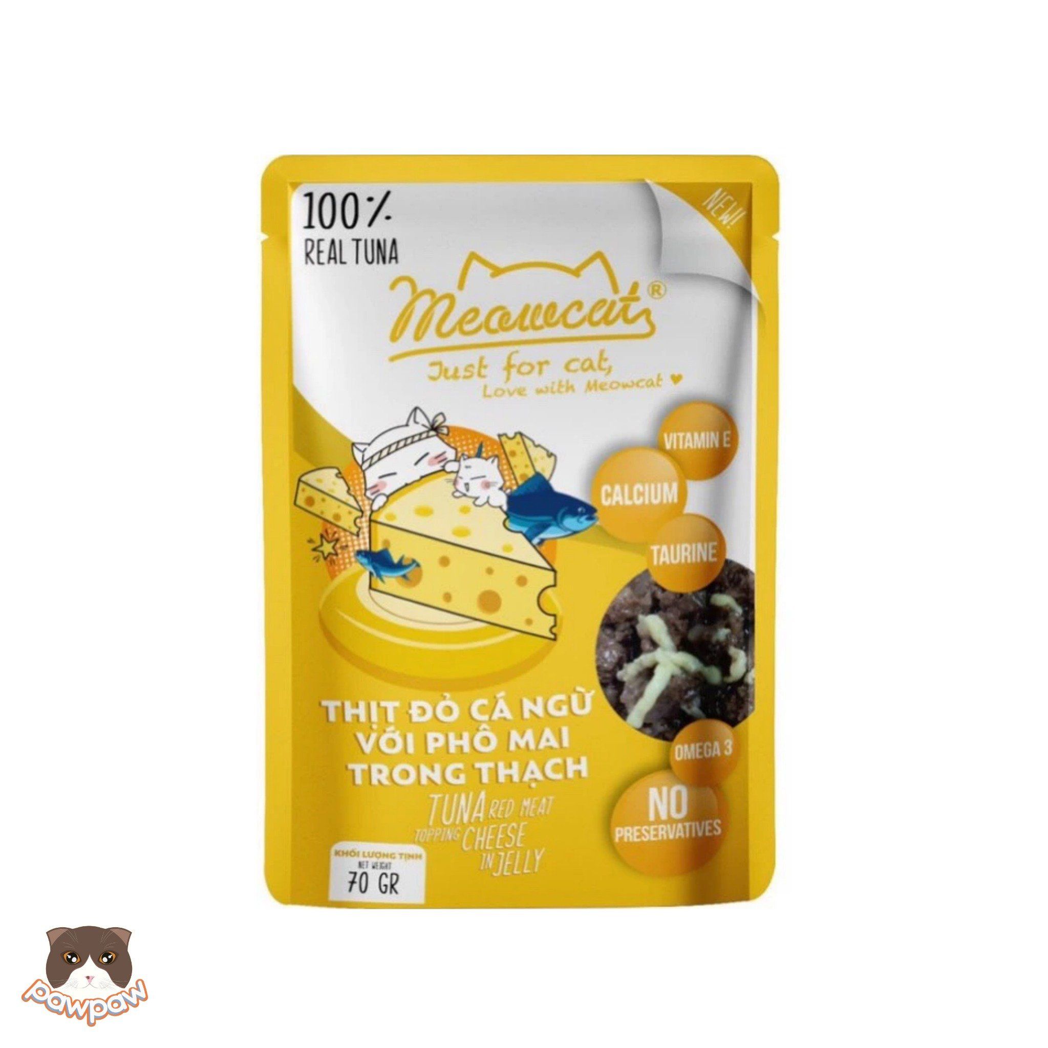 Pate Meowcats Jelly 70g nhiều vị cho mèo