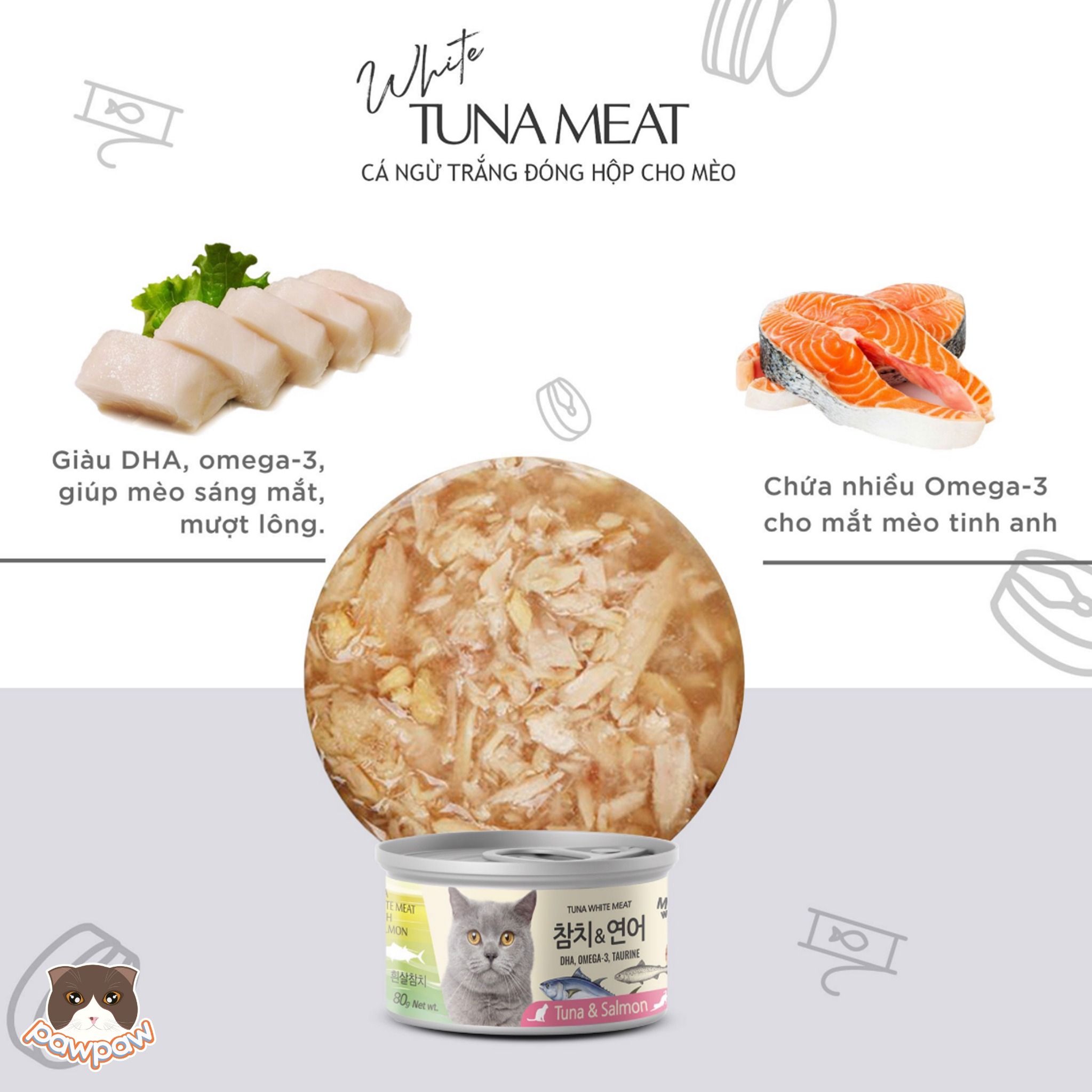 Pate thịt hộp MeoWow lon 80g cho mèo