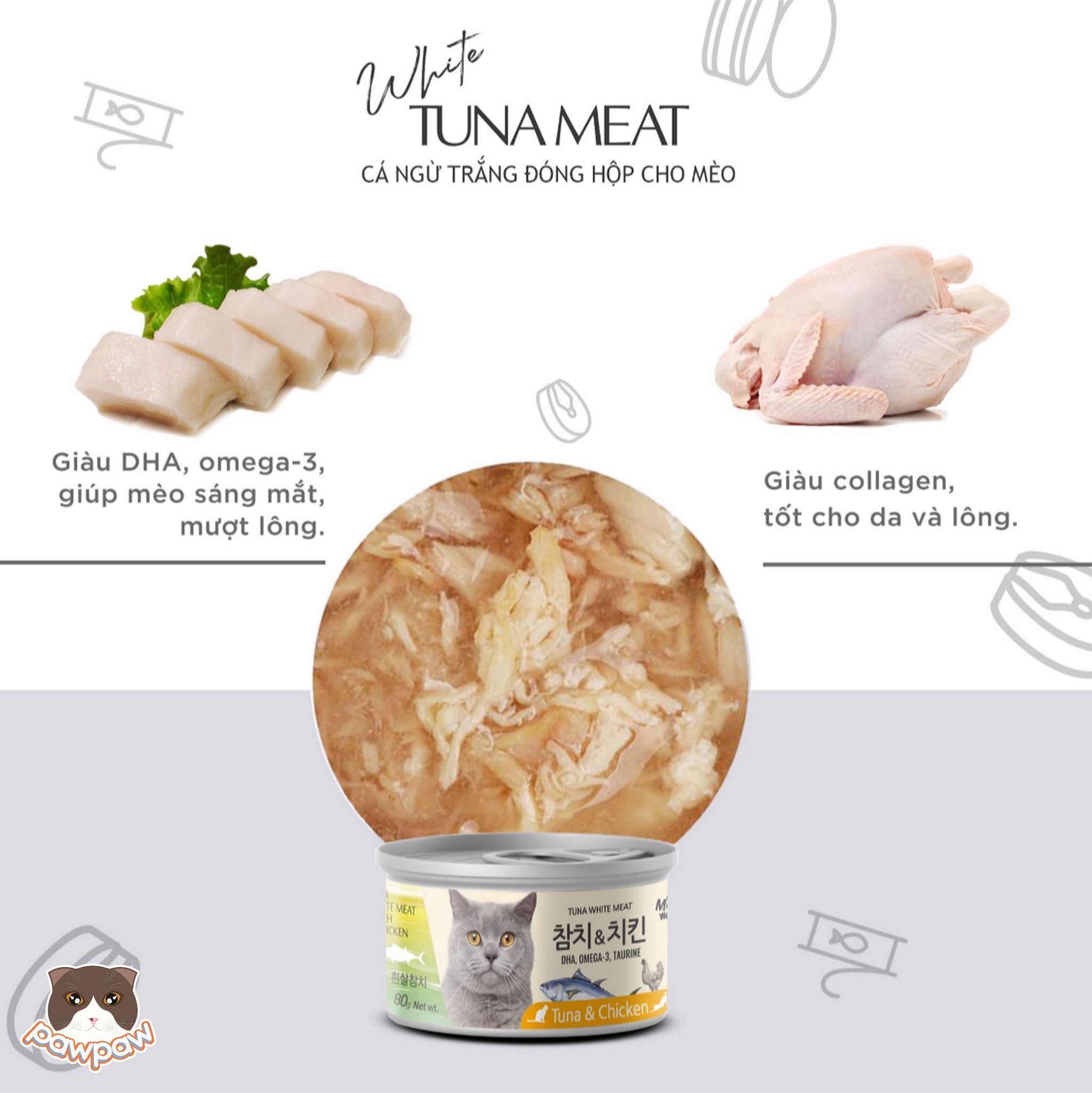 Pate thịt hộp MeoWow lon 80g cho mèo
