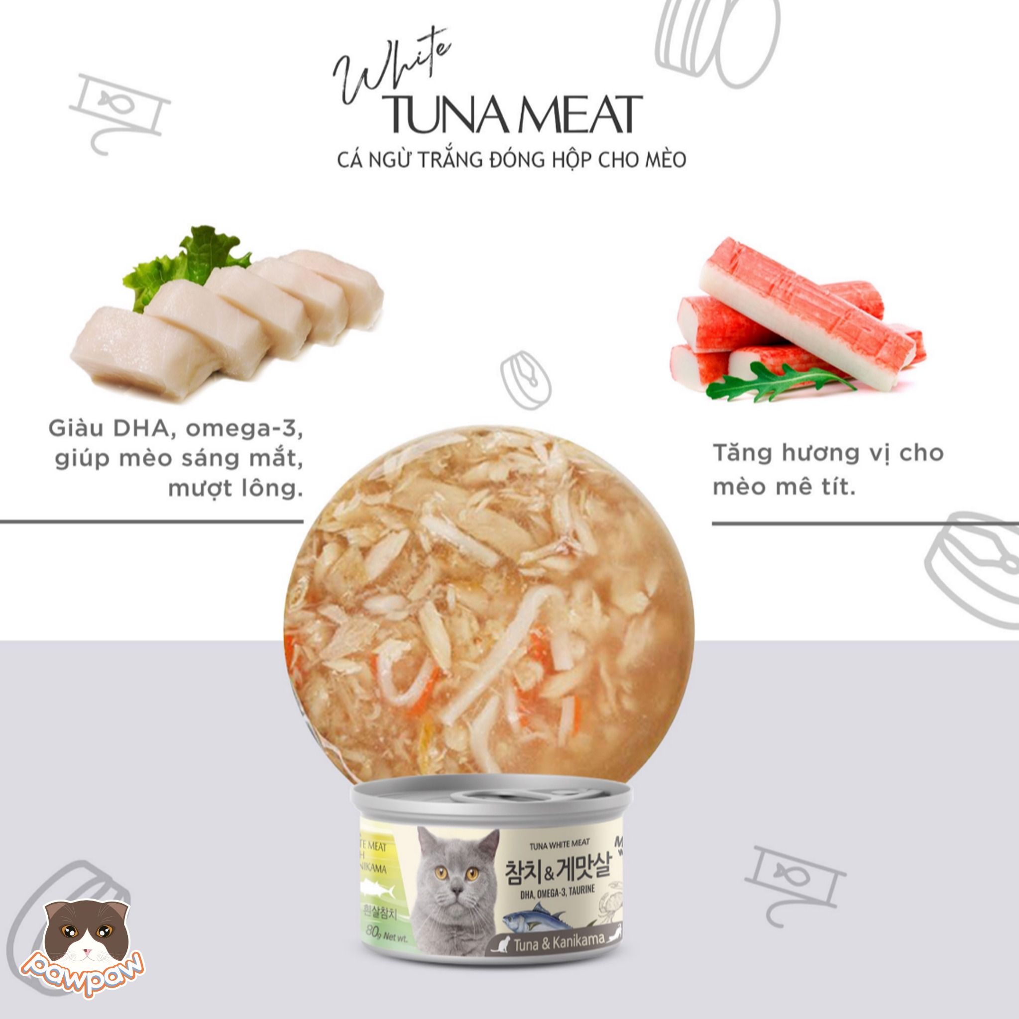 Pate thịt hộp MeoWow lon 80g cho mèo