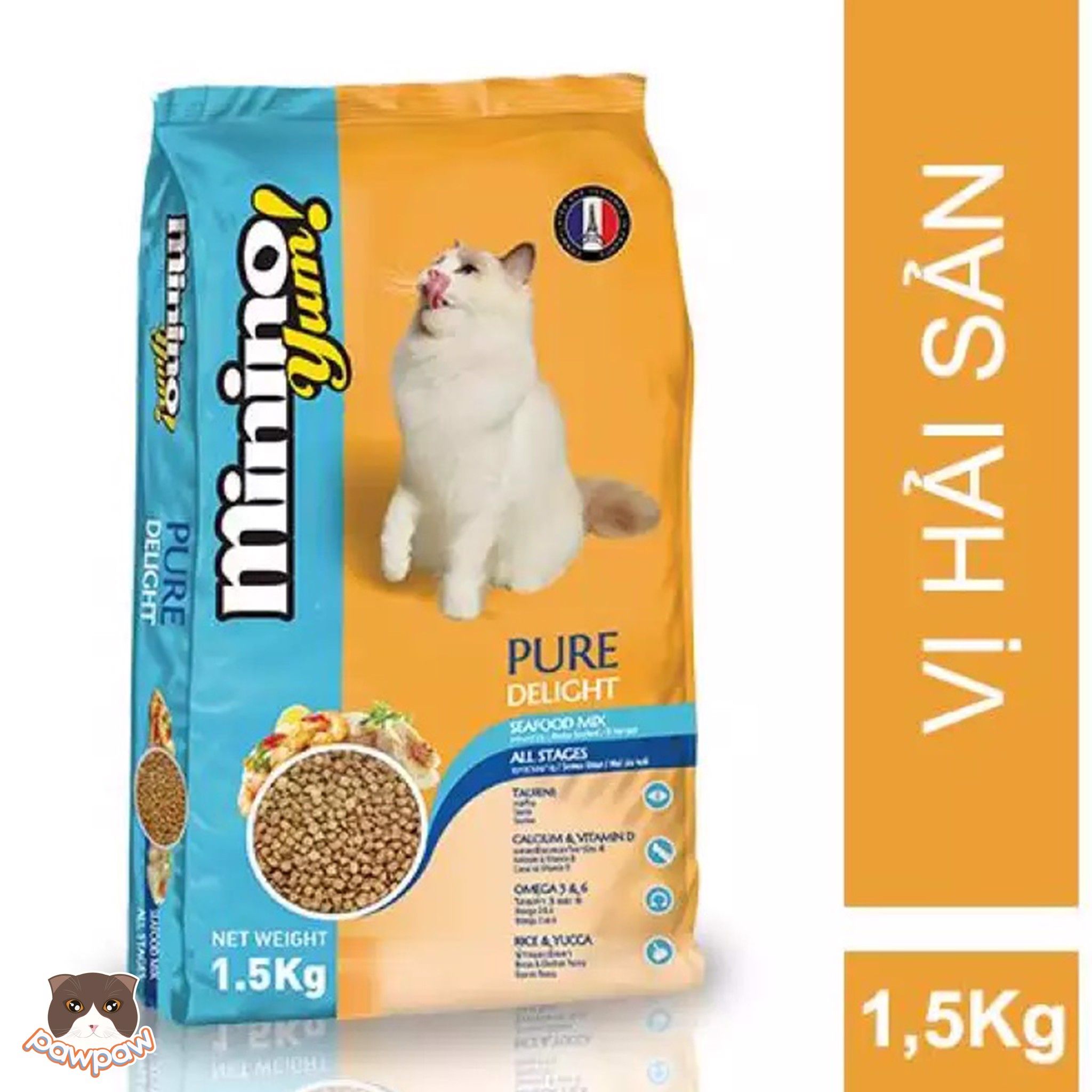 Hạt Minino Yum vị hải sản cho mèo mọi độ tuổi