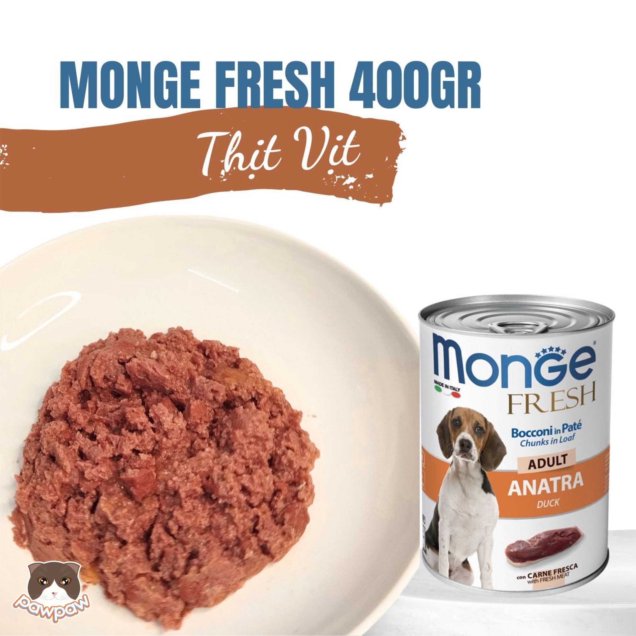 Pate Monge lon 400g cho chó