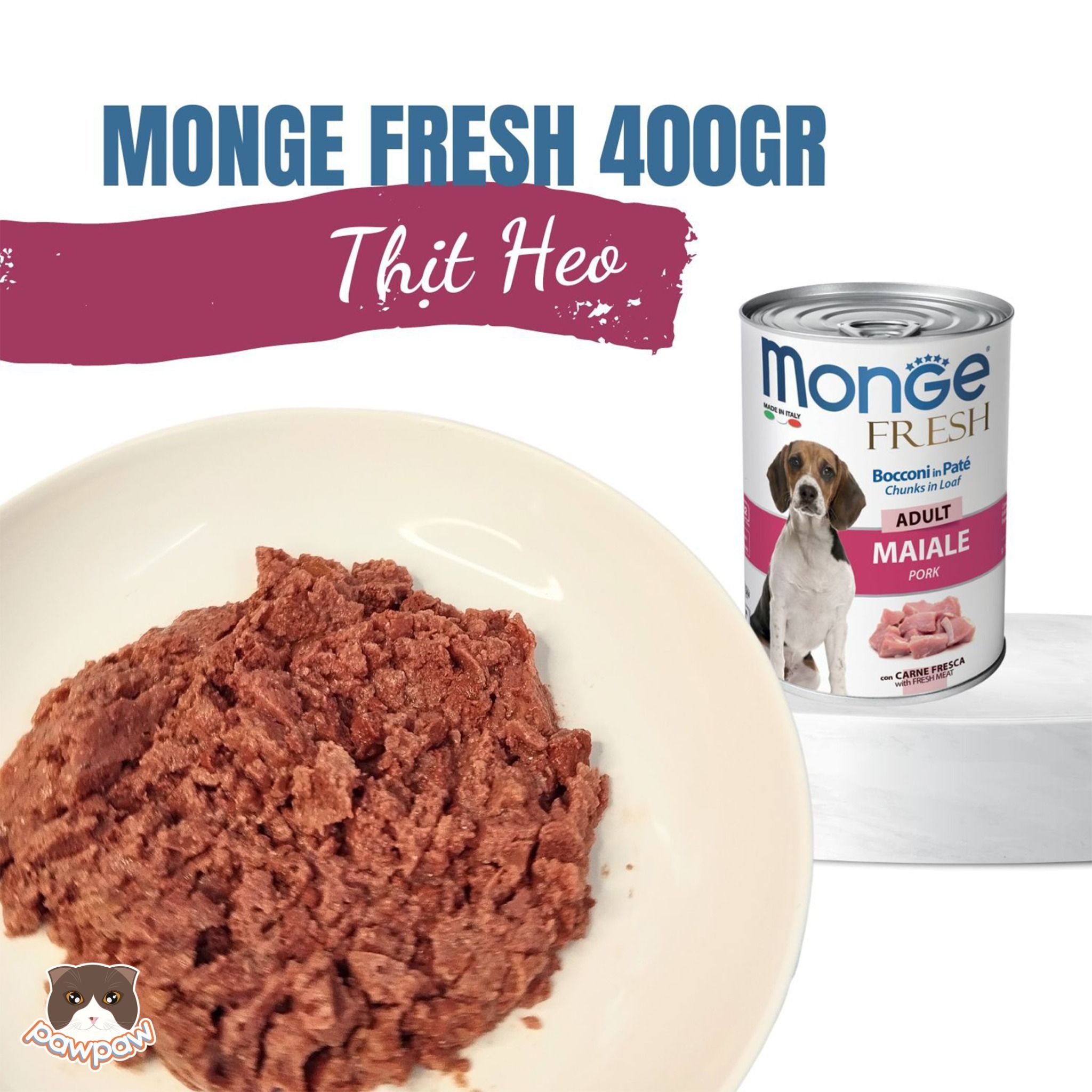 Pate Monge lon 400g cho chó
