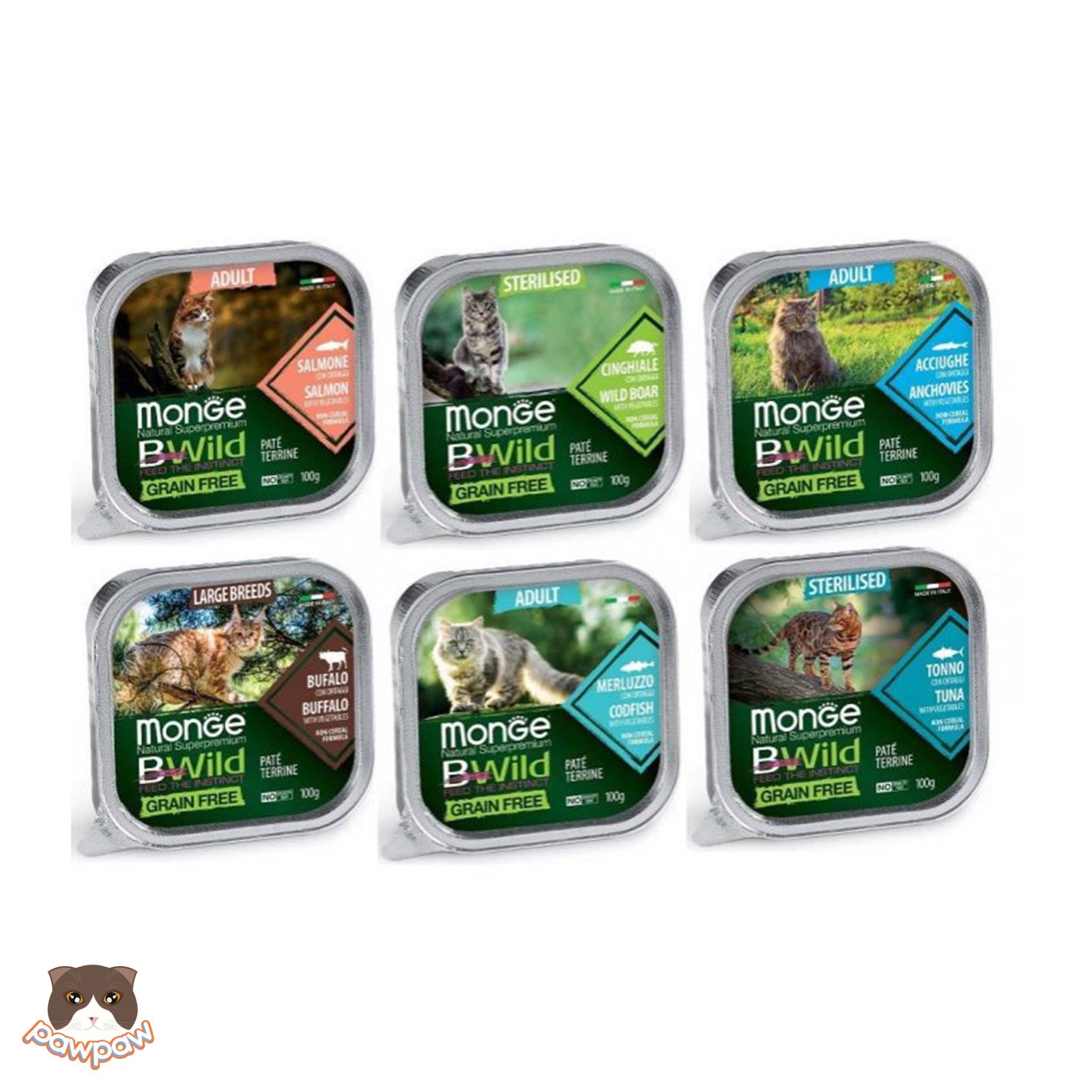Pate Monge BWild 100g cho mèo trưởng thành