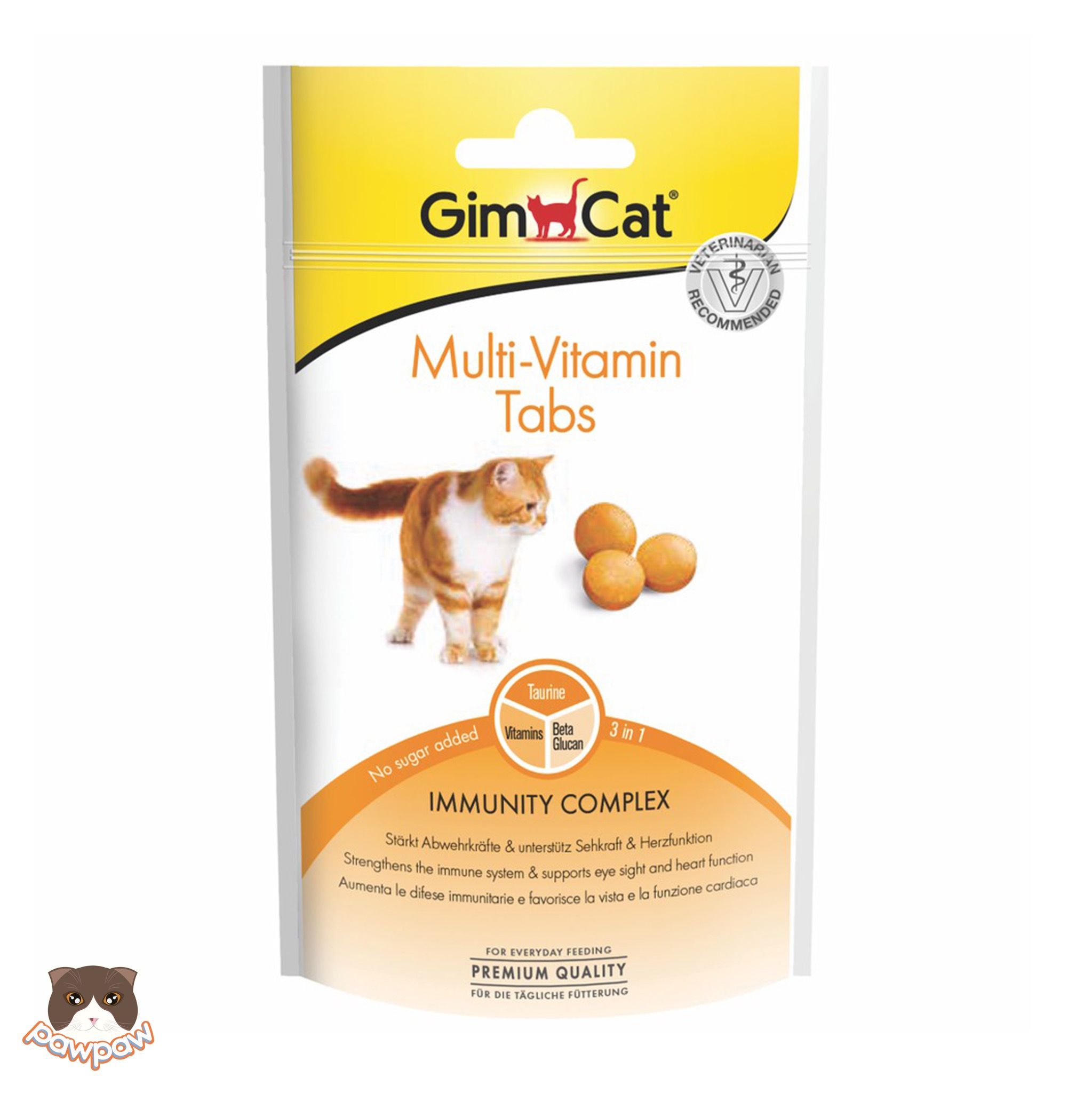  Snack tăng cường hệ miễn dịch Gimcat Multi-Vitamin Tabs 40g cho mèo 