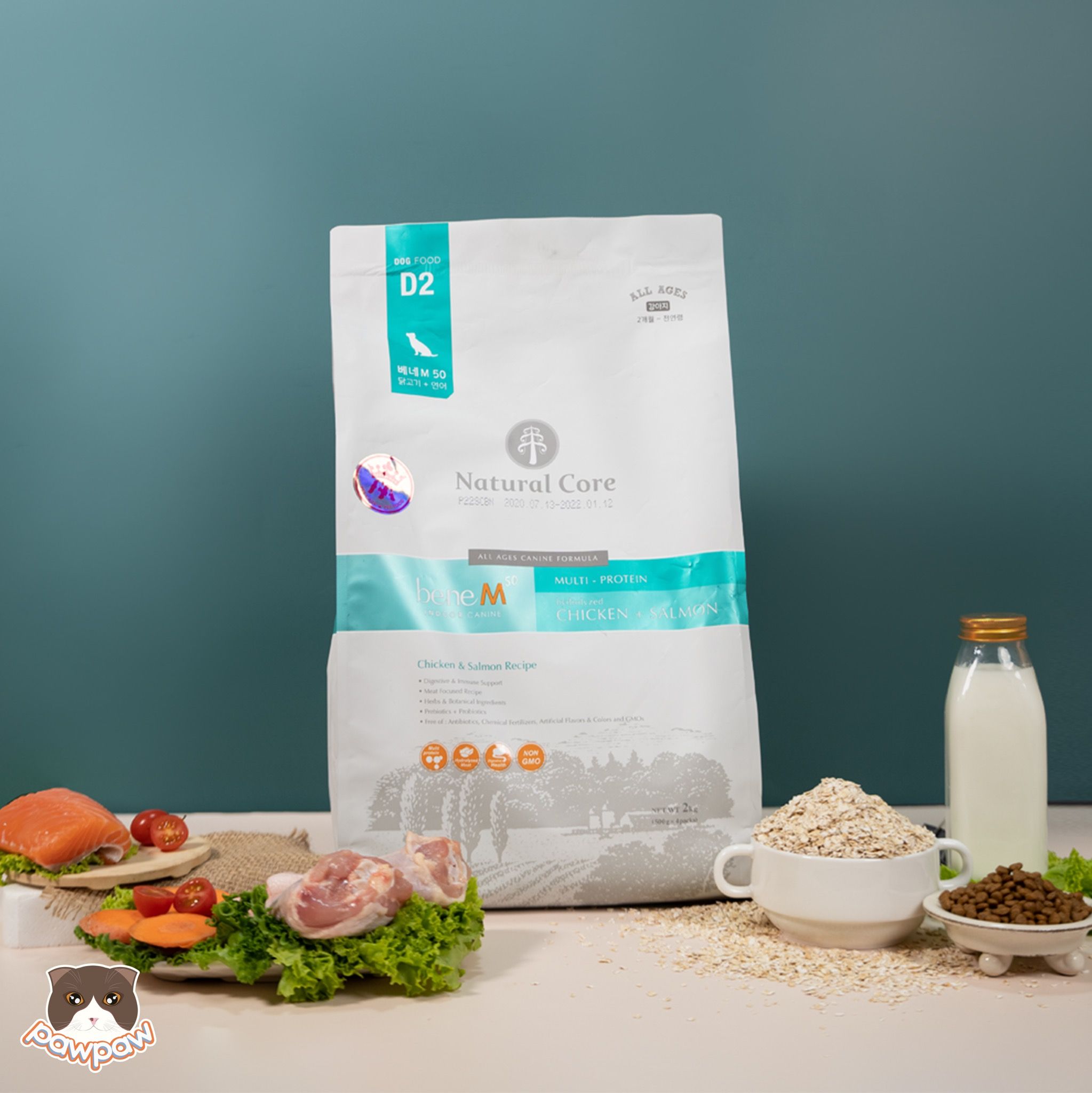 Hạt Natural Core Bene M50 thịt gà & cá hồi cho chó mọi độ tuổi