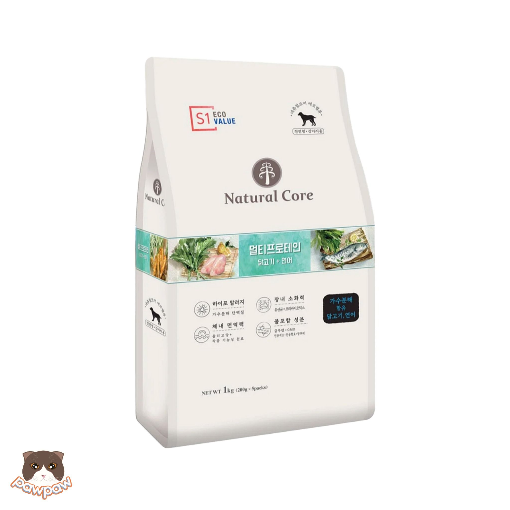  Thức ăn hữu cơ đa đạm Natural Core 1kg cho chó 