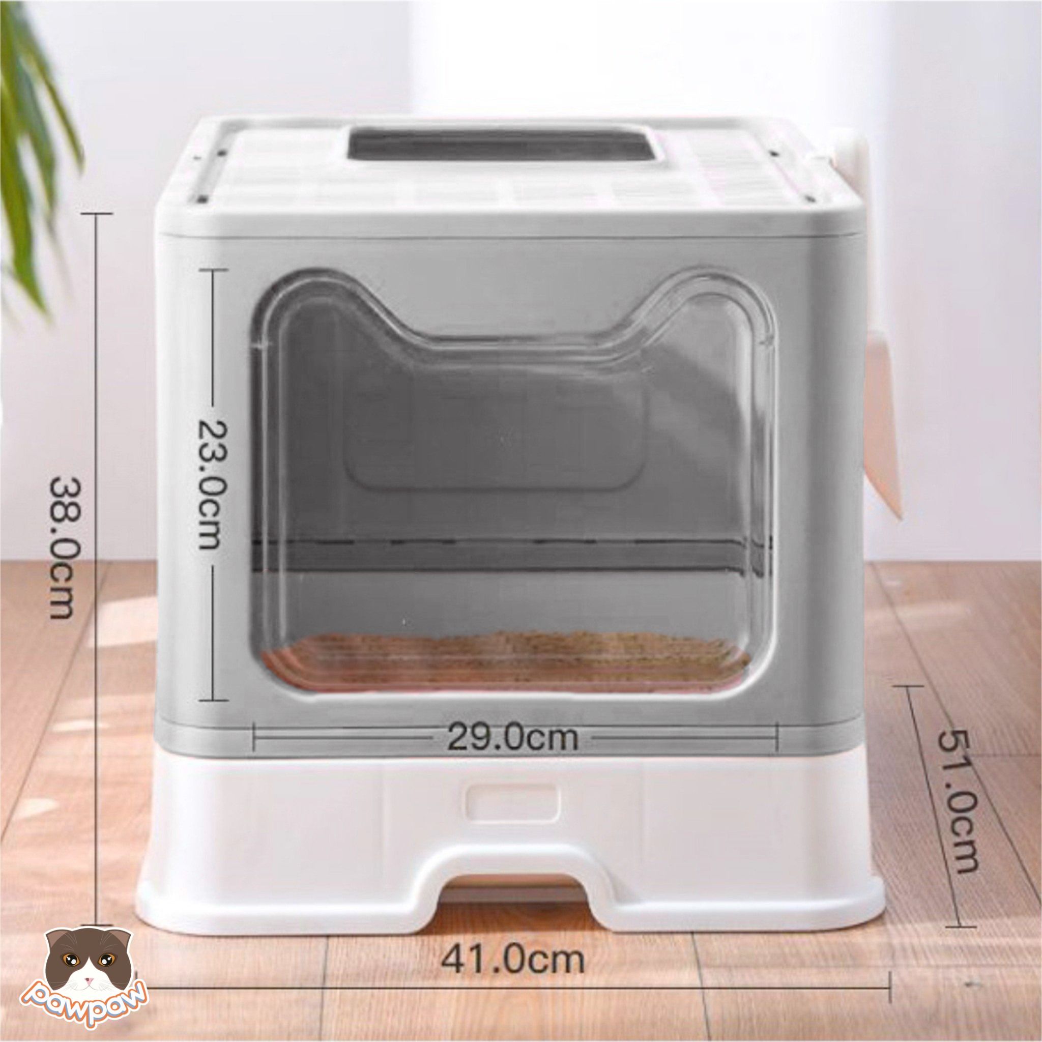 Nhà vệ sinh 2 cửa có khay kéo cho mèo