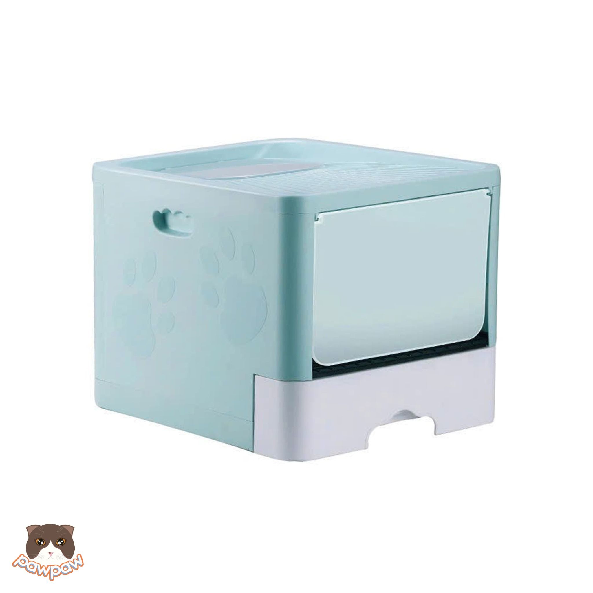 Nhà vệ sinh vuông 2 cửa minimal cho mèo