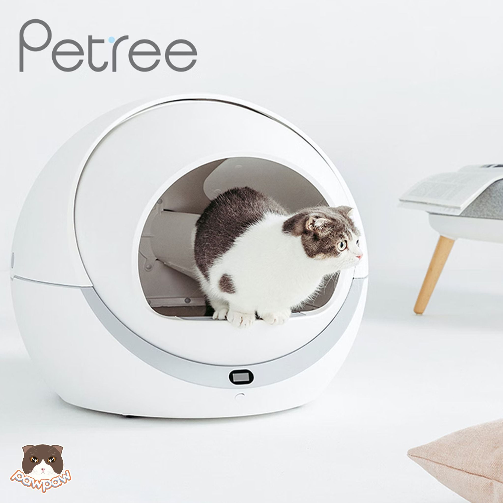  Nhà vệ sinh tự động Petree Wifi cho mèo 