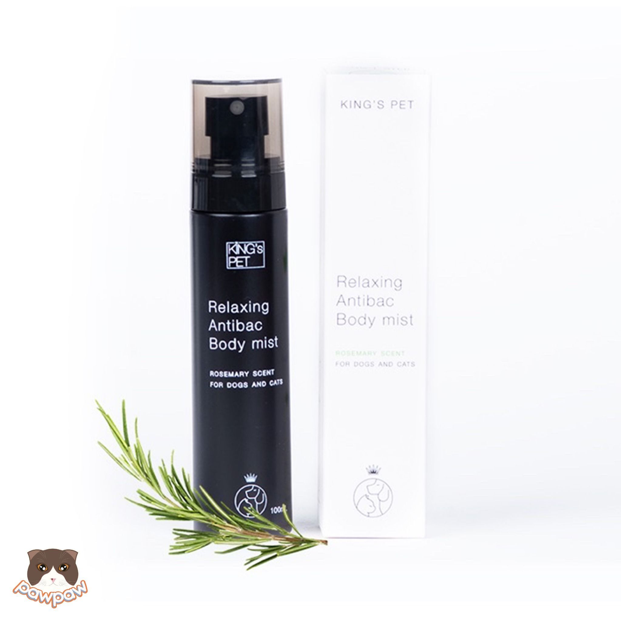 Nước hoa thư giãn kháng khuẩn mùi hương thảo King's Pet 100ml cho chó mèo
