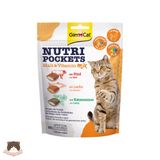  Snack bổ sung vitamin, omega 3&6, ngừa búi lông Gimcat Nutri Pocket Malt & Vitamin Mix 150g cho mèo 