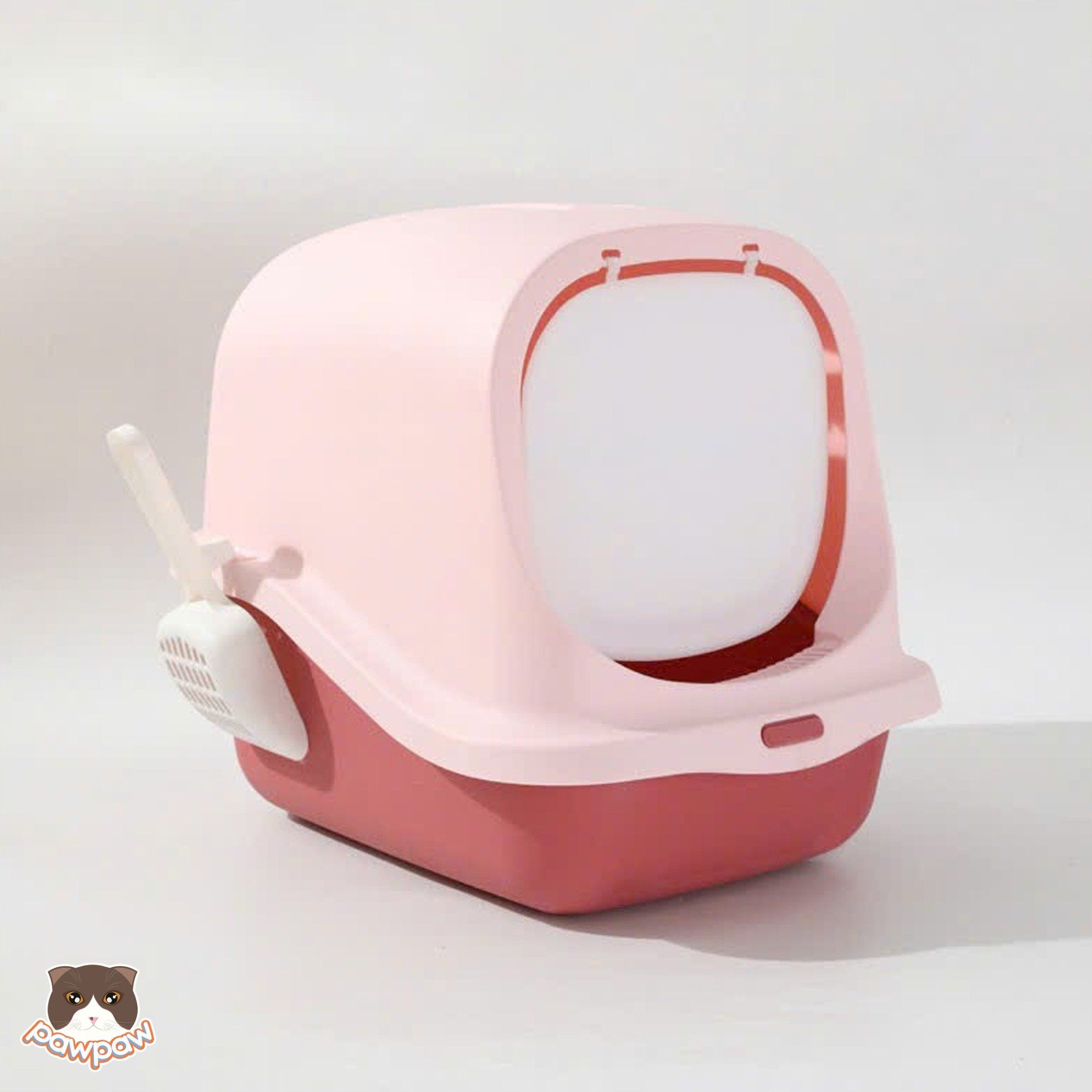 Nhà vệ sinh màu pastel cho mèo