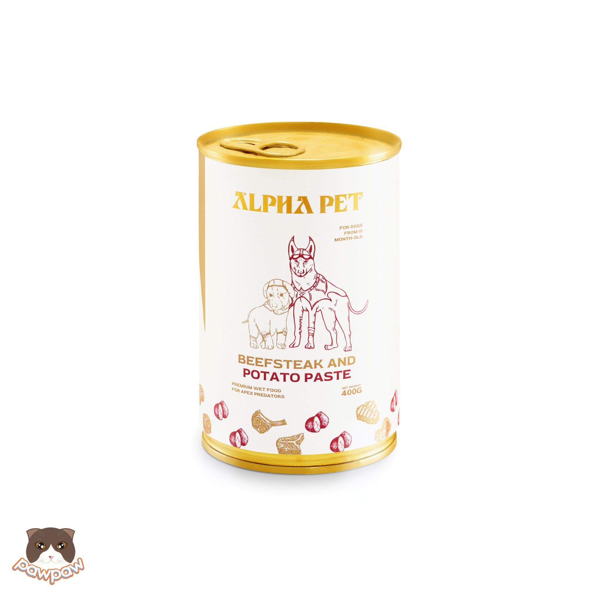 Pate Alpha Pet lon 400g cho chó mèo
