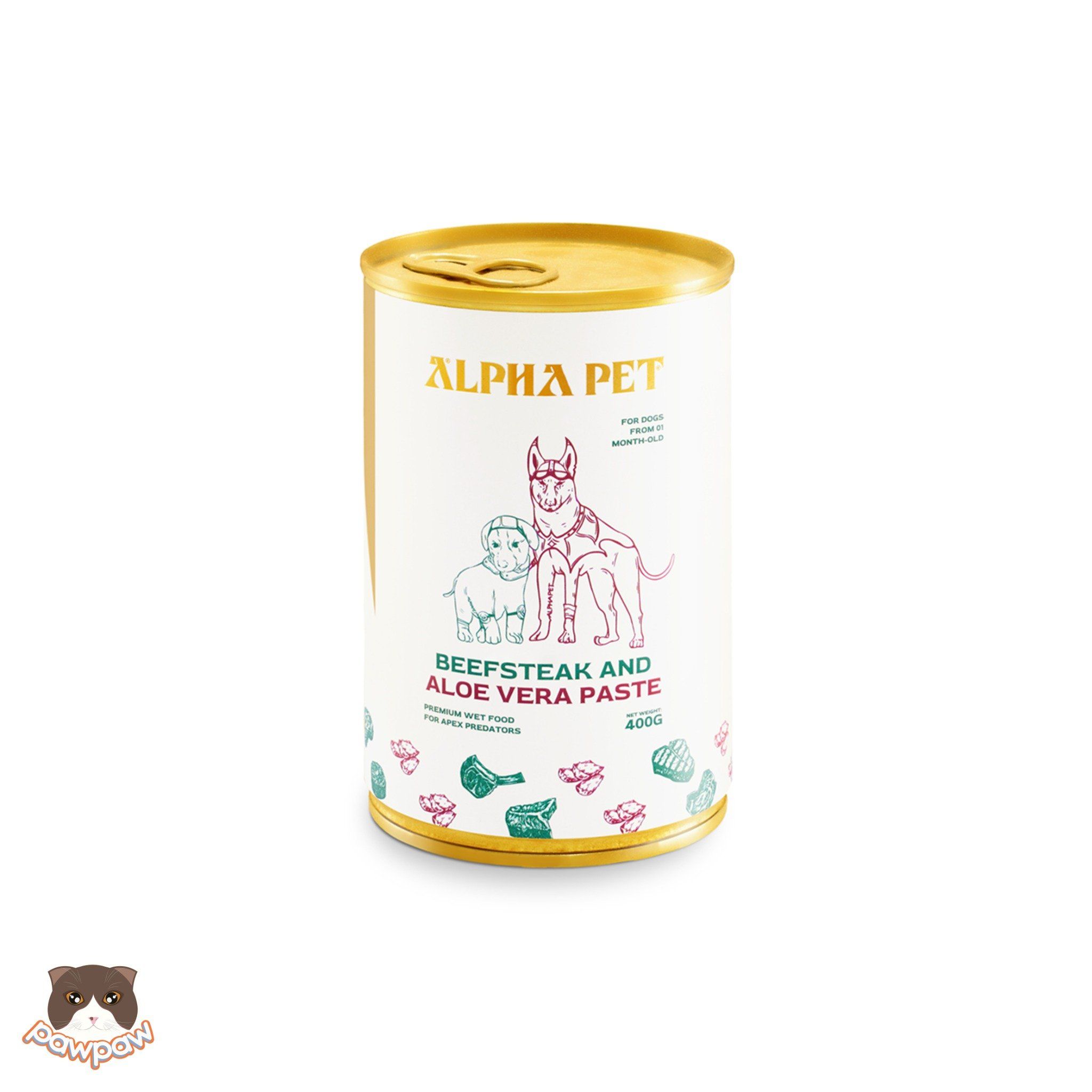 Pate Alpha Pet lon 400g cho chó mèo