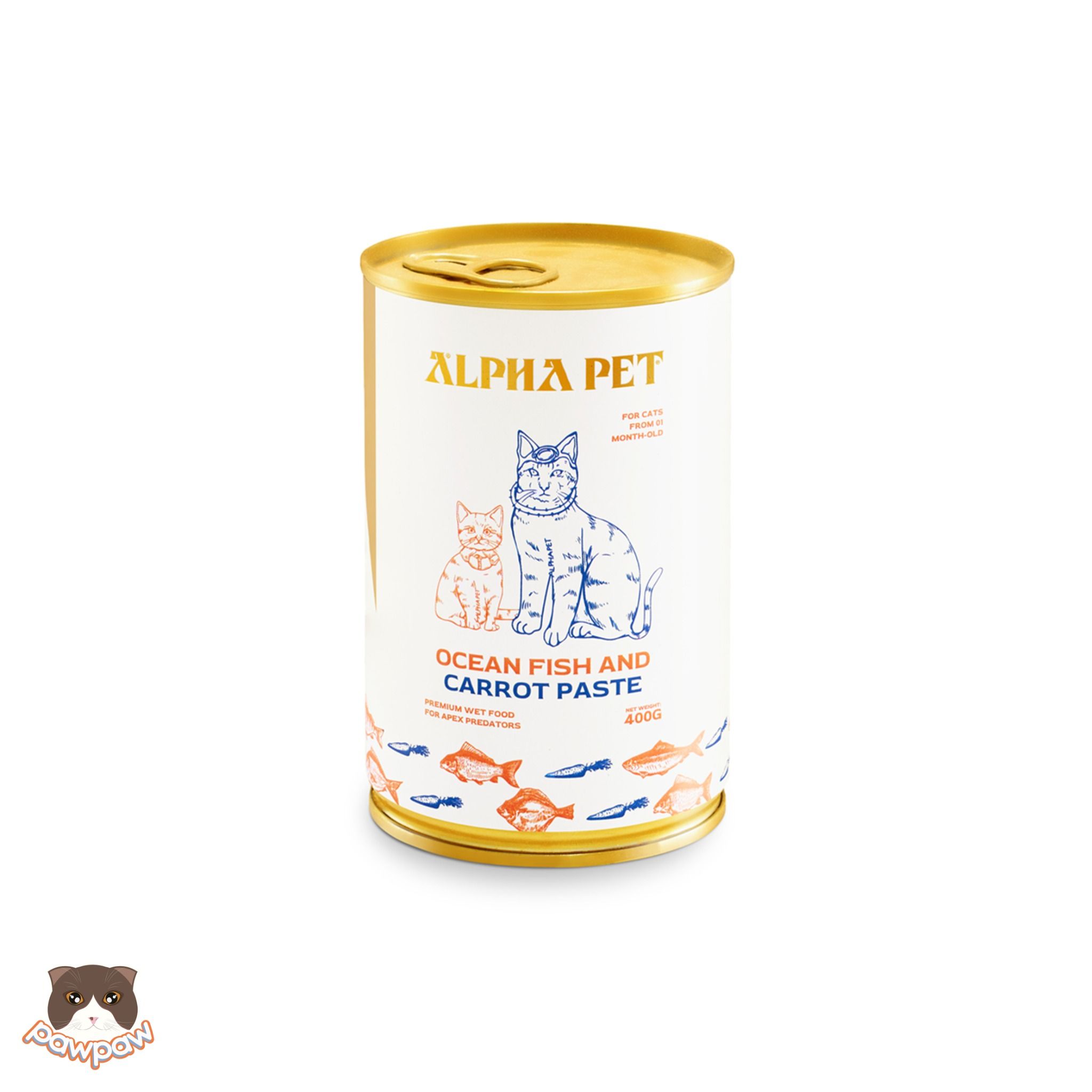 Pate Alpha Pet lon 400g cho chó mèo