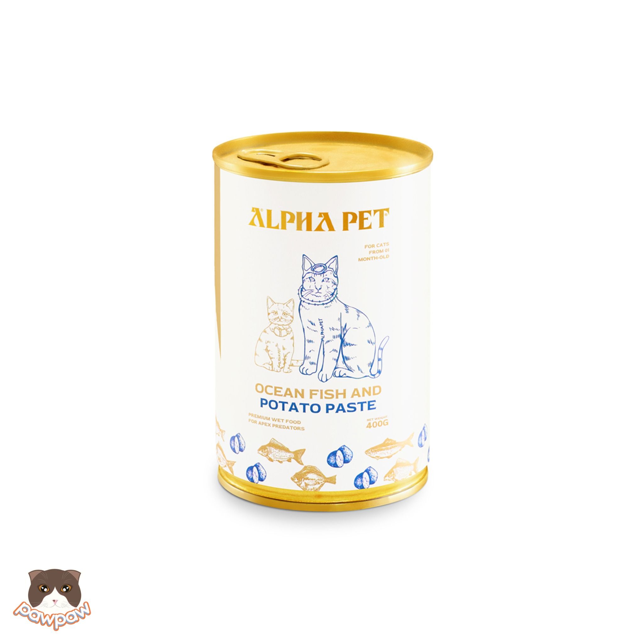 Pate Alpha Pet lon 400g cho chó mèo