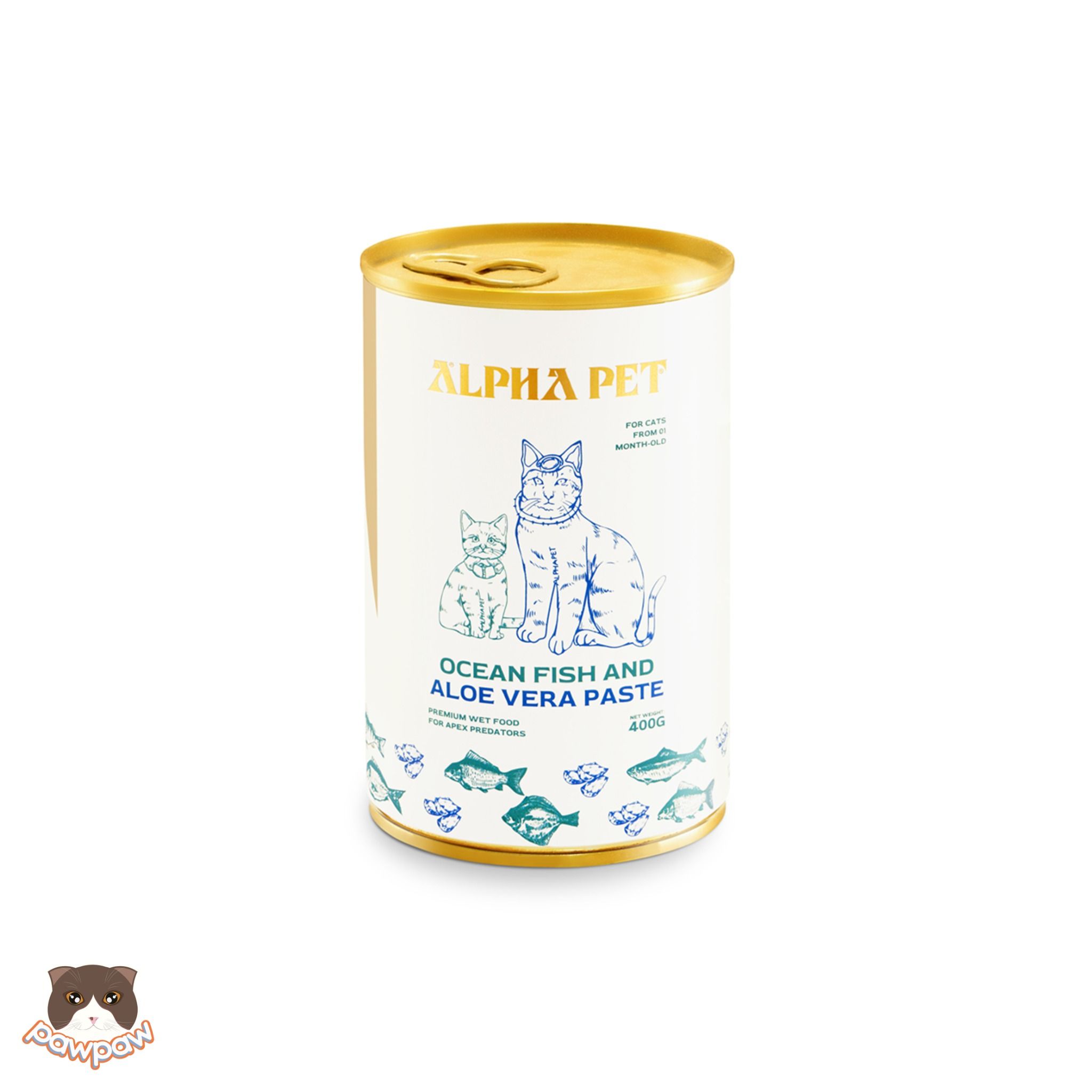Pate Alpha Pet lon 400g cho chó mèo