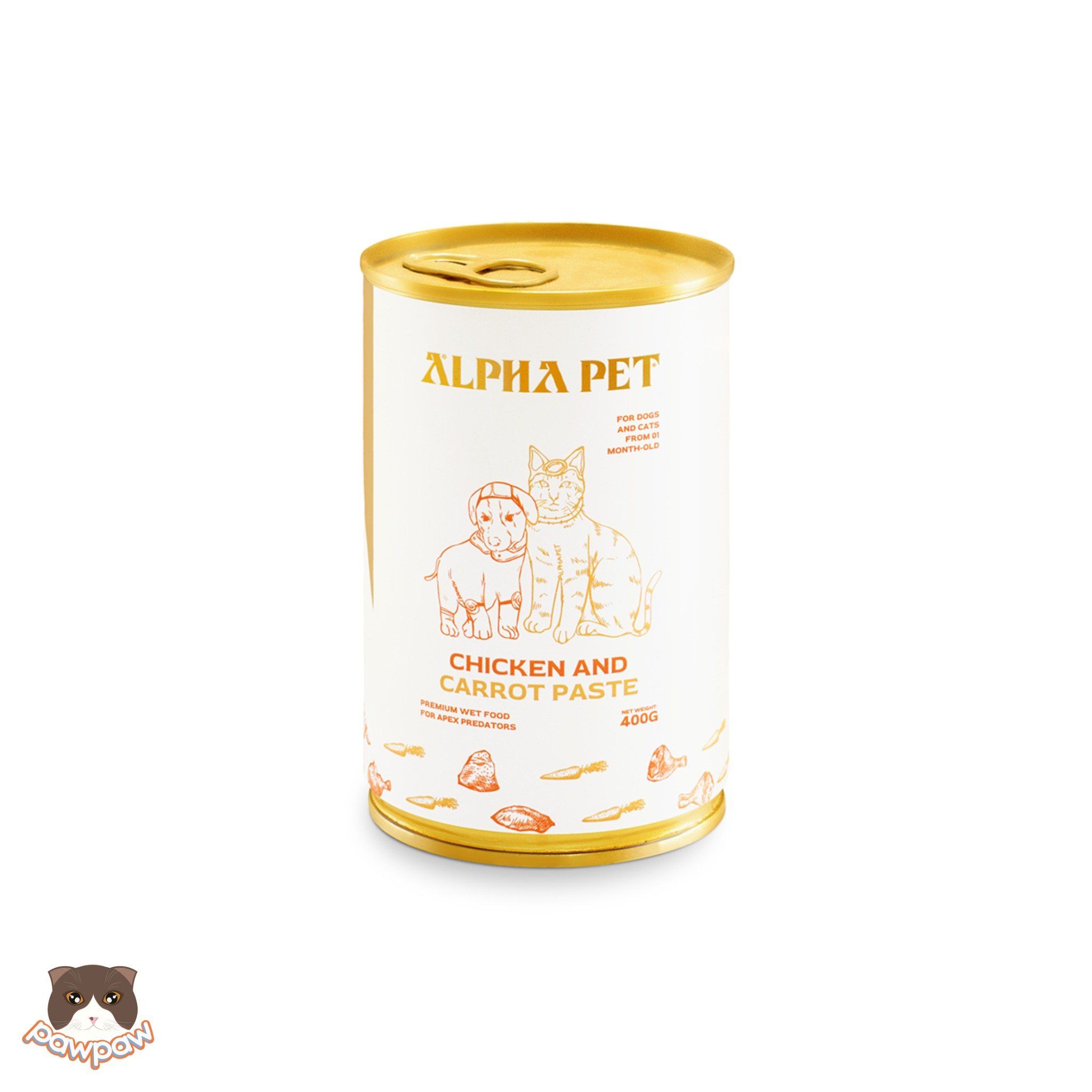 Pate Alpha Pet lon 400g cho chó mèo