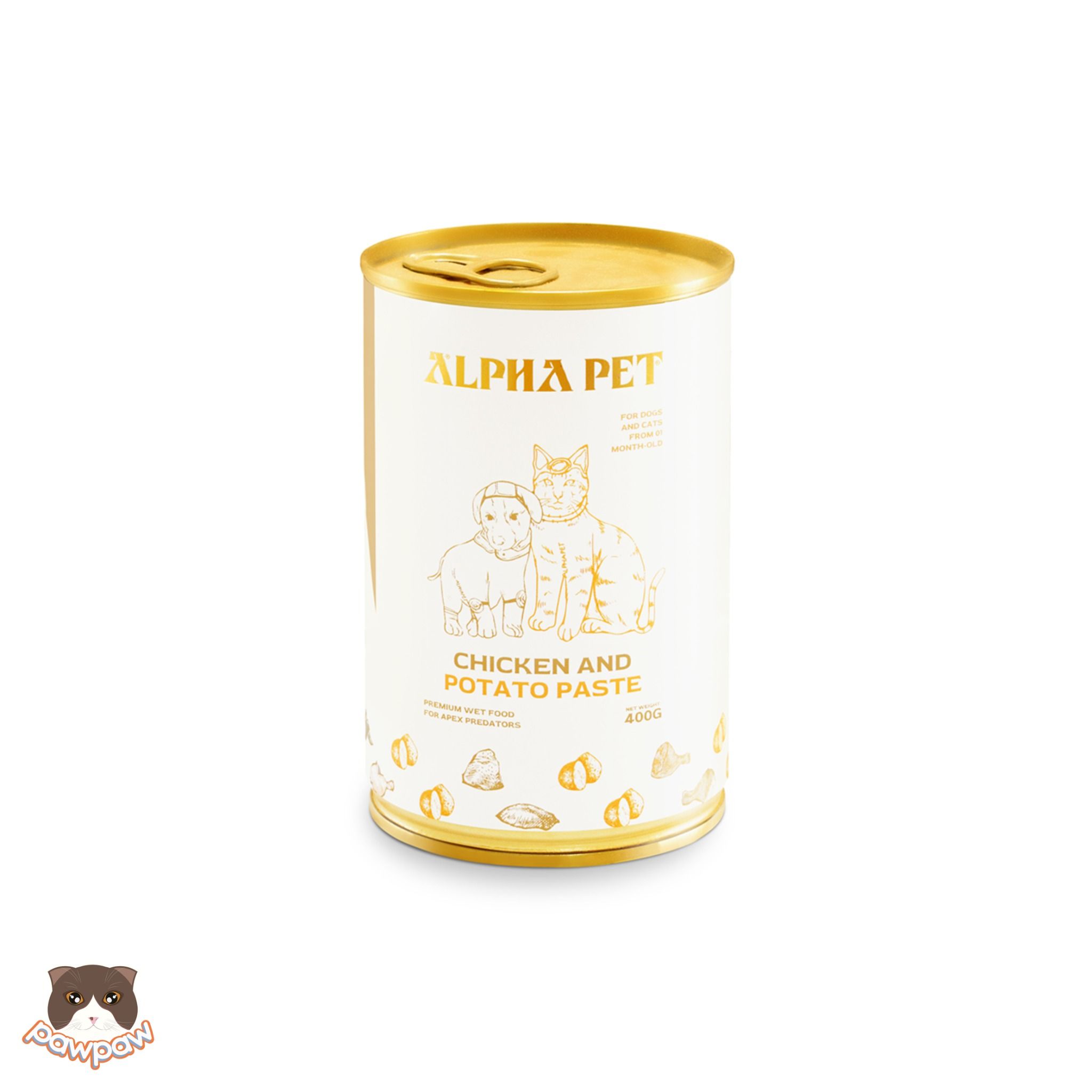 Pate Alpha Pet lon 400g cho chó mèo