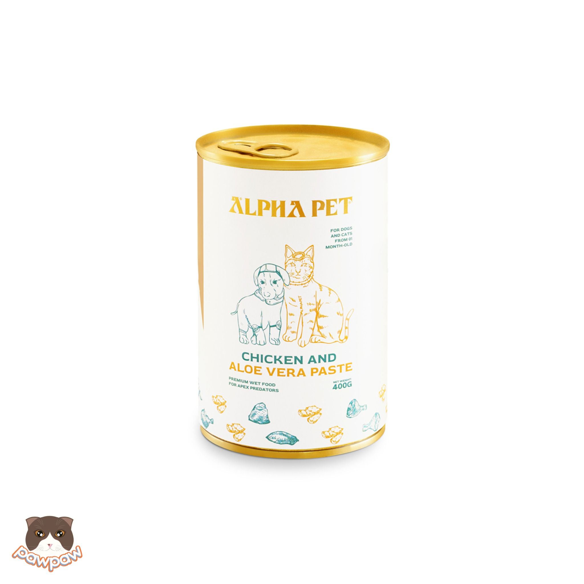 Pate Alpha Pet lon 400g cho chó mèo